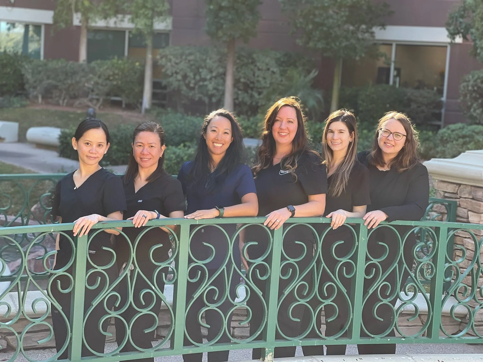 The Beth&rsquo;s Braces team outside their orthodontic office in Las Vegas