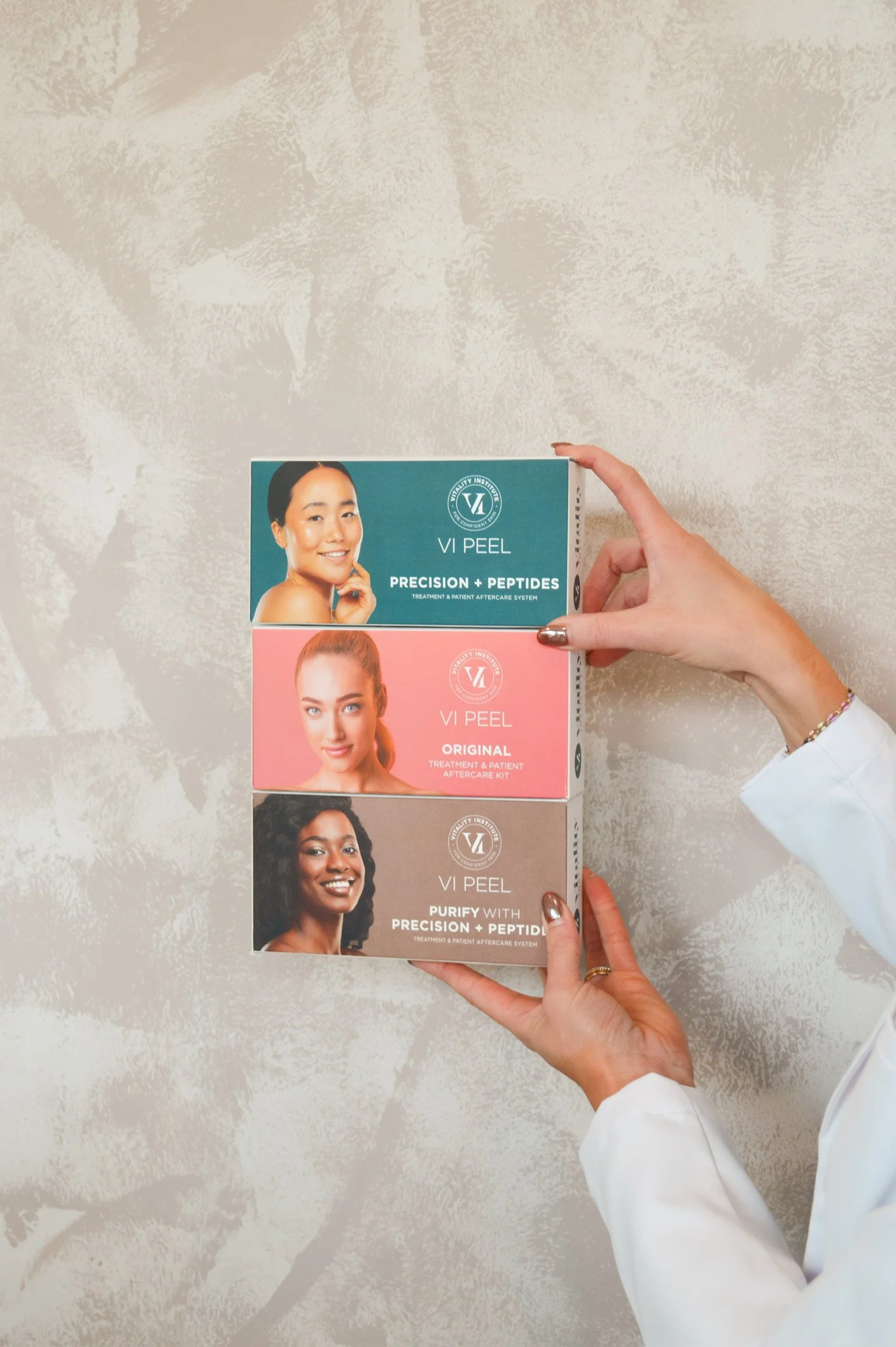 boxes of various VI peels