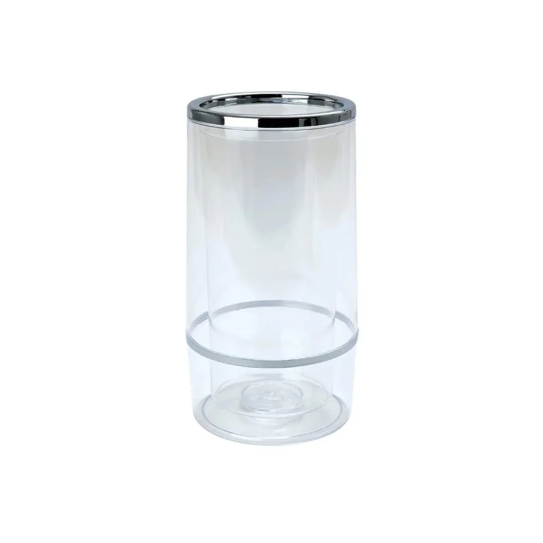 Double wall wine bottle cooler for table or bar service