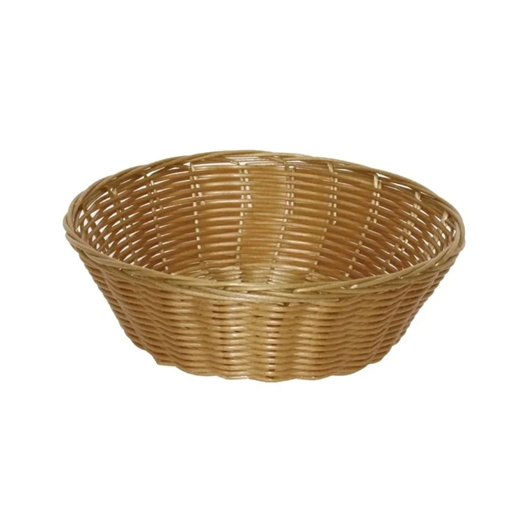 Woven bread basket for serving rolls, bread and table presentation