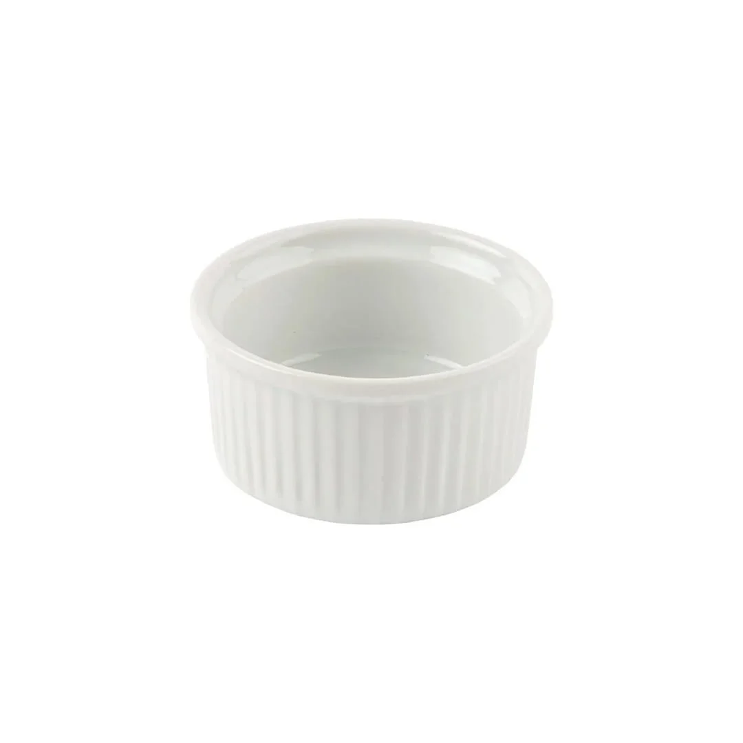 White ramekin for dips, sauces and individual portions