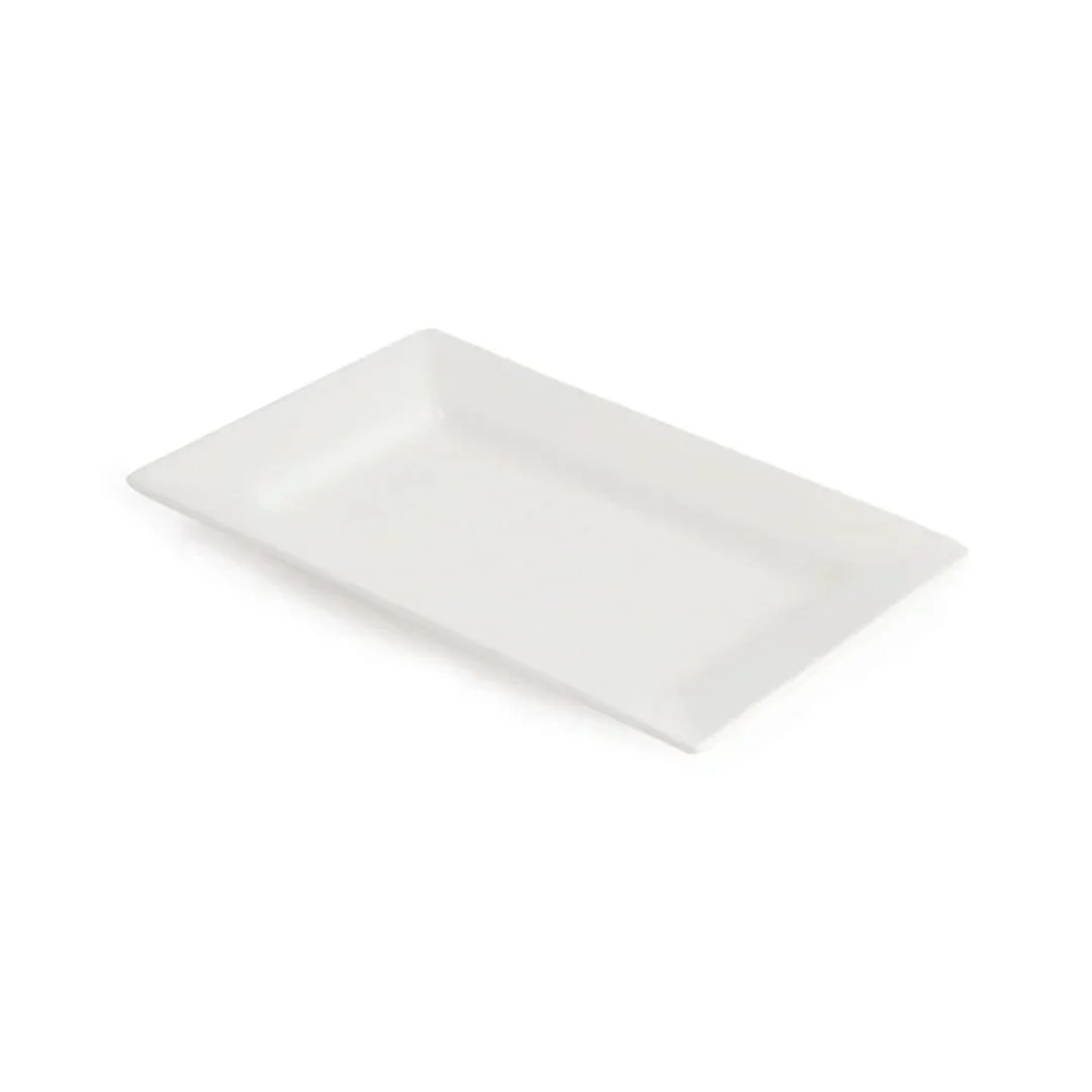 Small white rectangular plate ideal for appetisers, sides or desserts