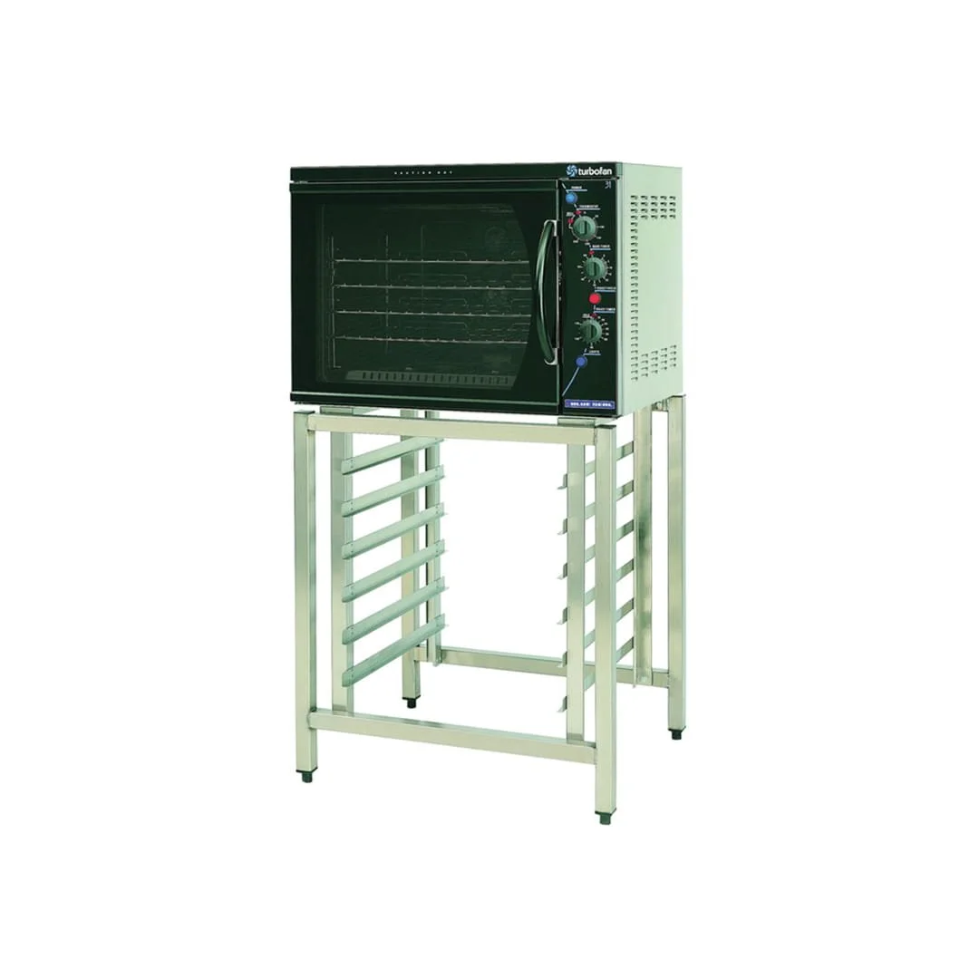 Electric oven on stand with tray supports