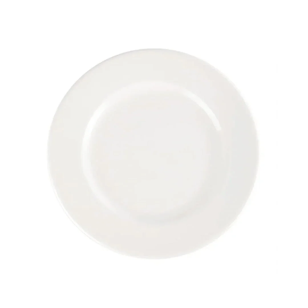 Classic white side plate with smooth finish for versatile table settings