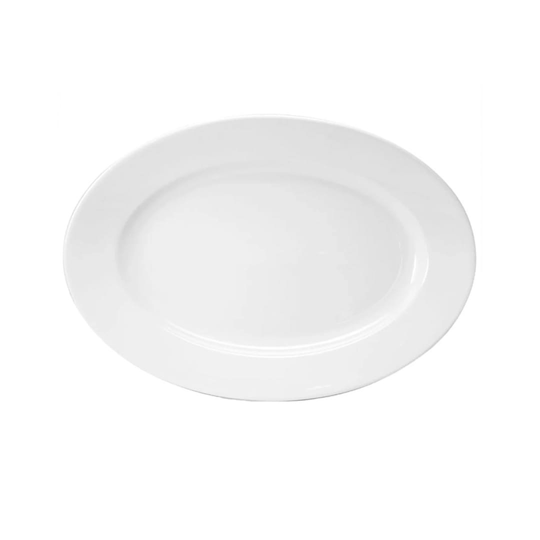 White oval serving platter 36 x 25cm for mains and presentation