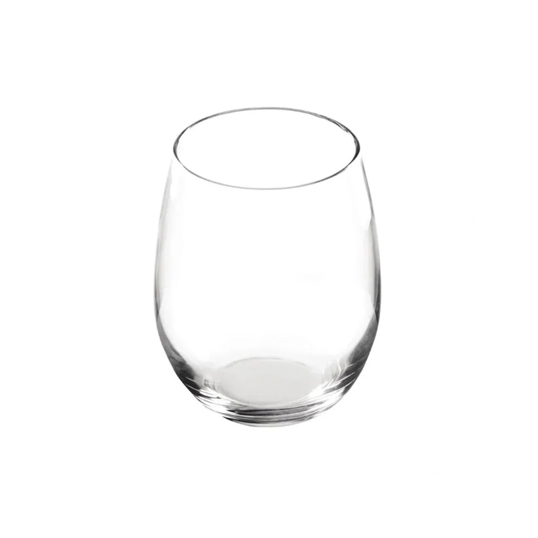 Clear Verona tumbler glass with rounded shape