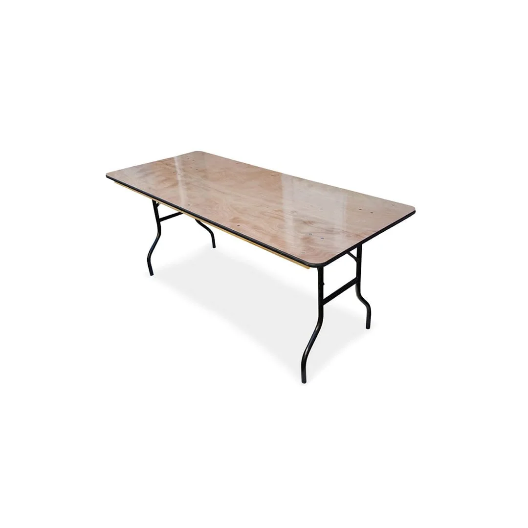 6ft trestle table for food prep and catering kitchen use at events