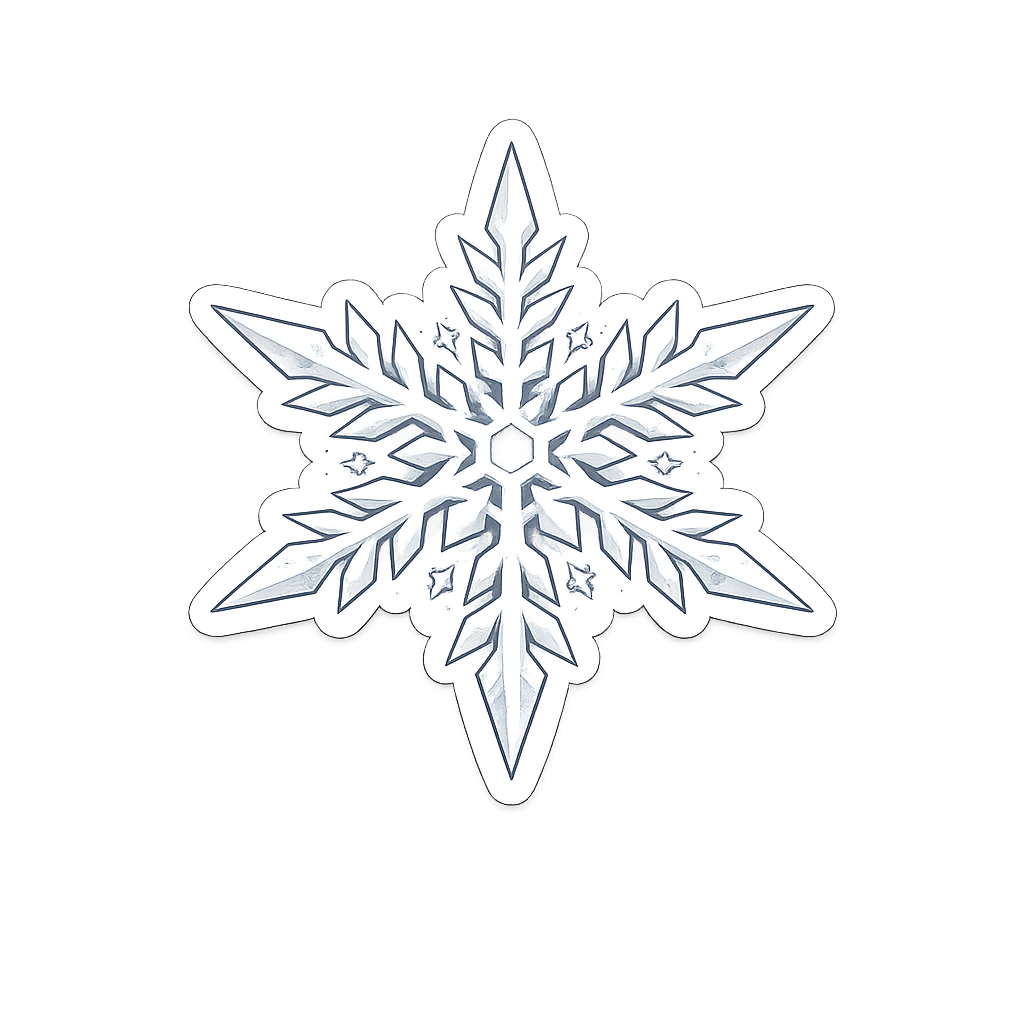 Illuminated snowflake-shaped LED light with intricate design on a gray background.