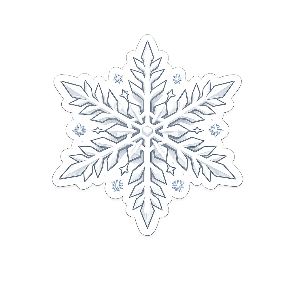 Illuminated LED snowflake decoration against a dark background.