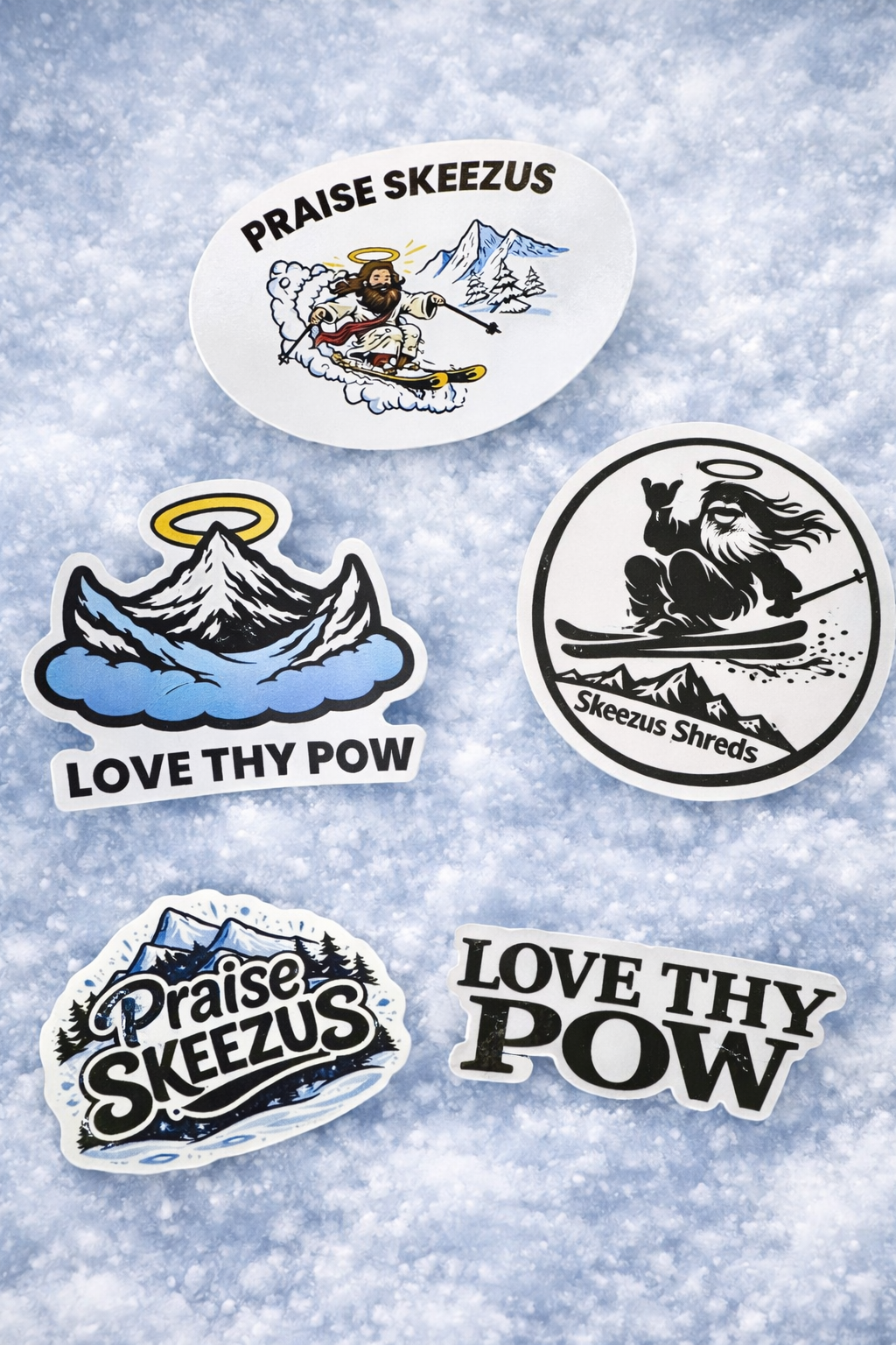 LOVE THY POW / PRAISE SKEEZUS STICKER PACKAGE