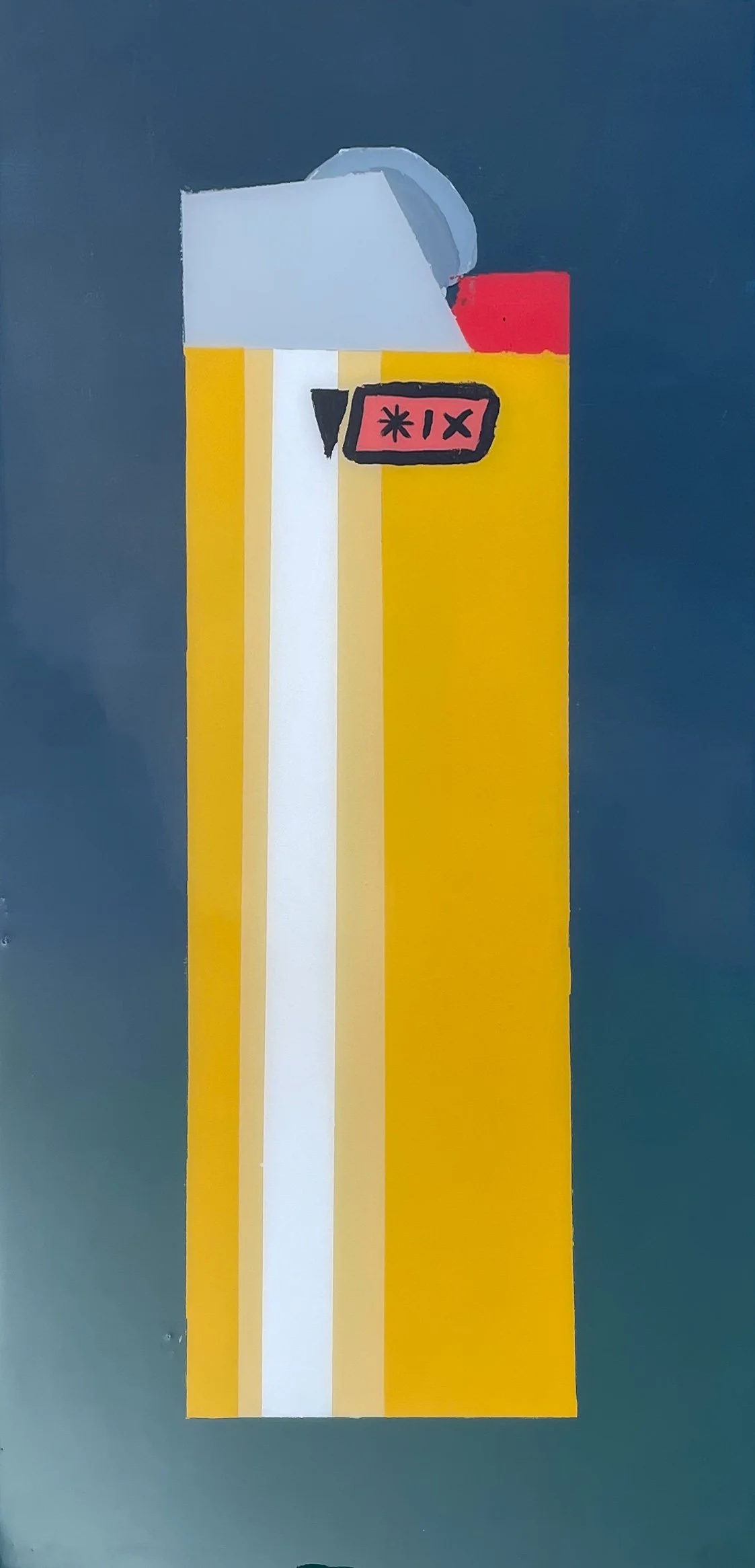 "STOLEN" 24X12", ACRYLIC AND RESIN ON PANEL