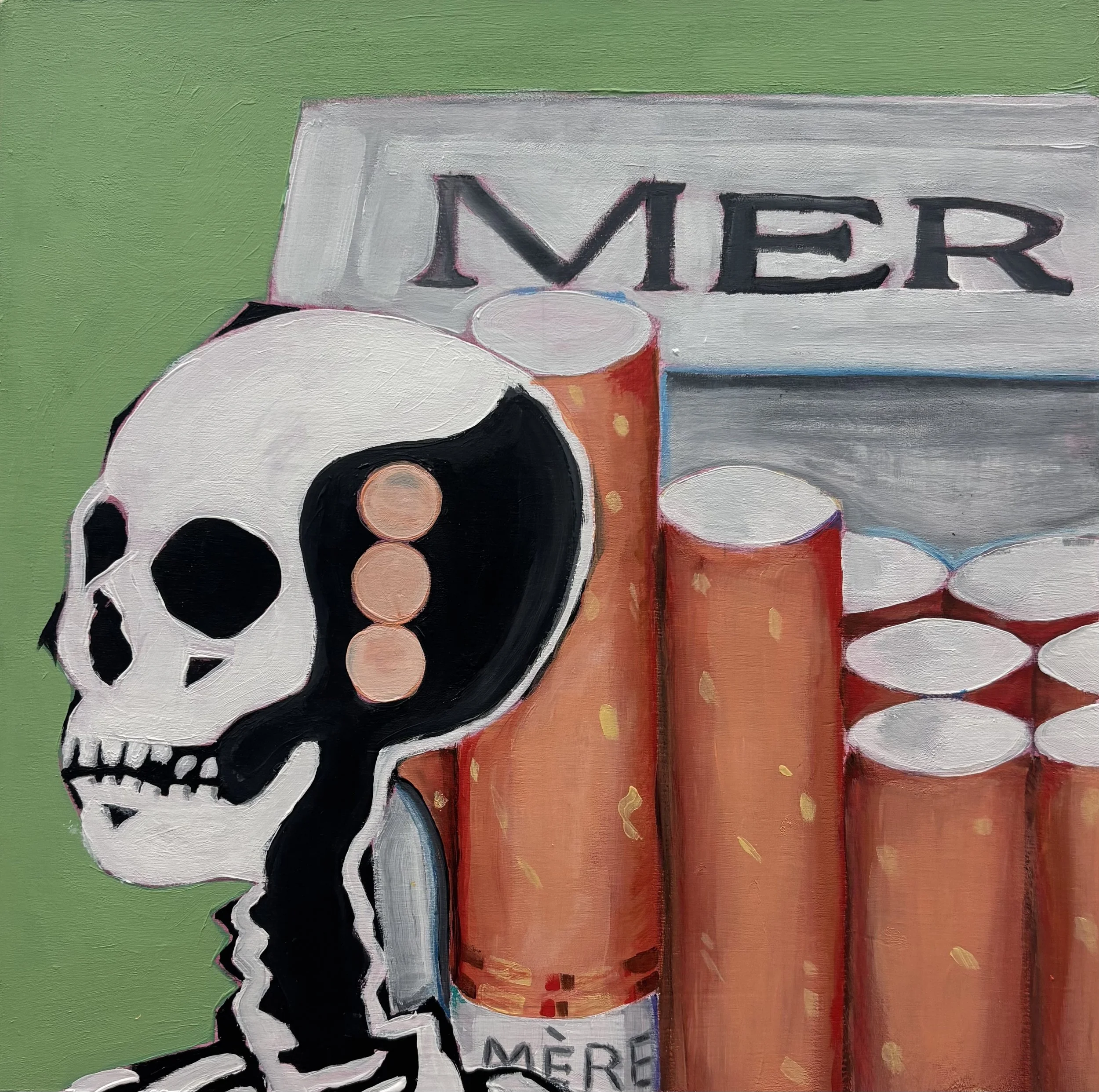 "MÈRE-COLLAGE STUDY" 12X12", ACRYLIC ON PANEL