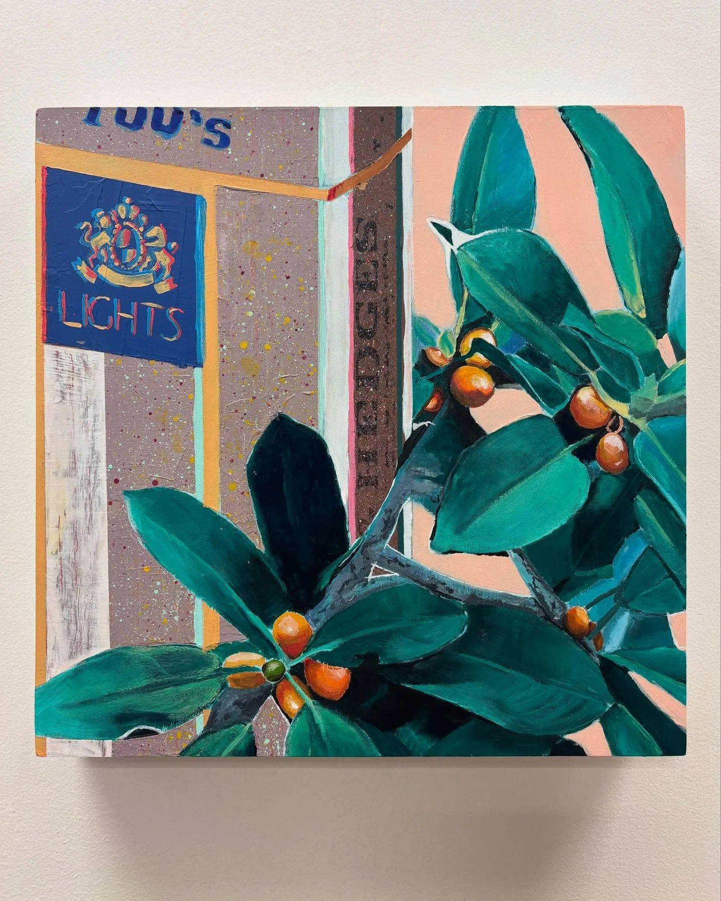 &ldquo;Benson, Orange Trees &amp; Hedges&rdquo; 
12x12&rdquo;
For &ldquo;Untethered&rdquo; at @elevationgallery opening March 1st
#paint #painting #modernart #fineart #bensonhedges #smoko #artofinstagram #artist #acrylicpainting #contemporaryart #cig