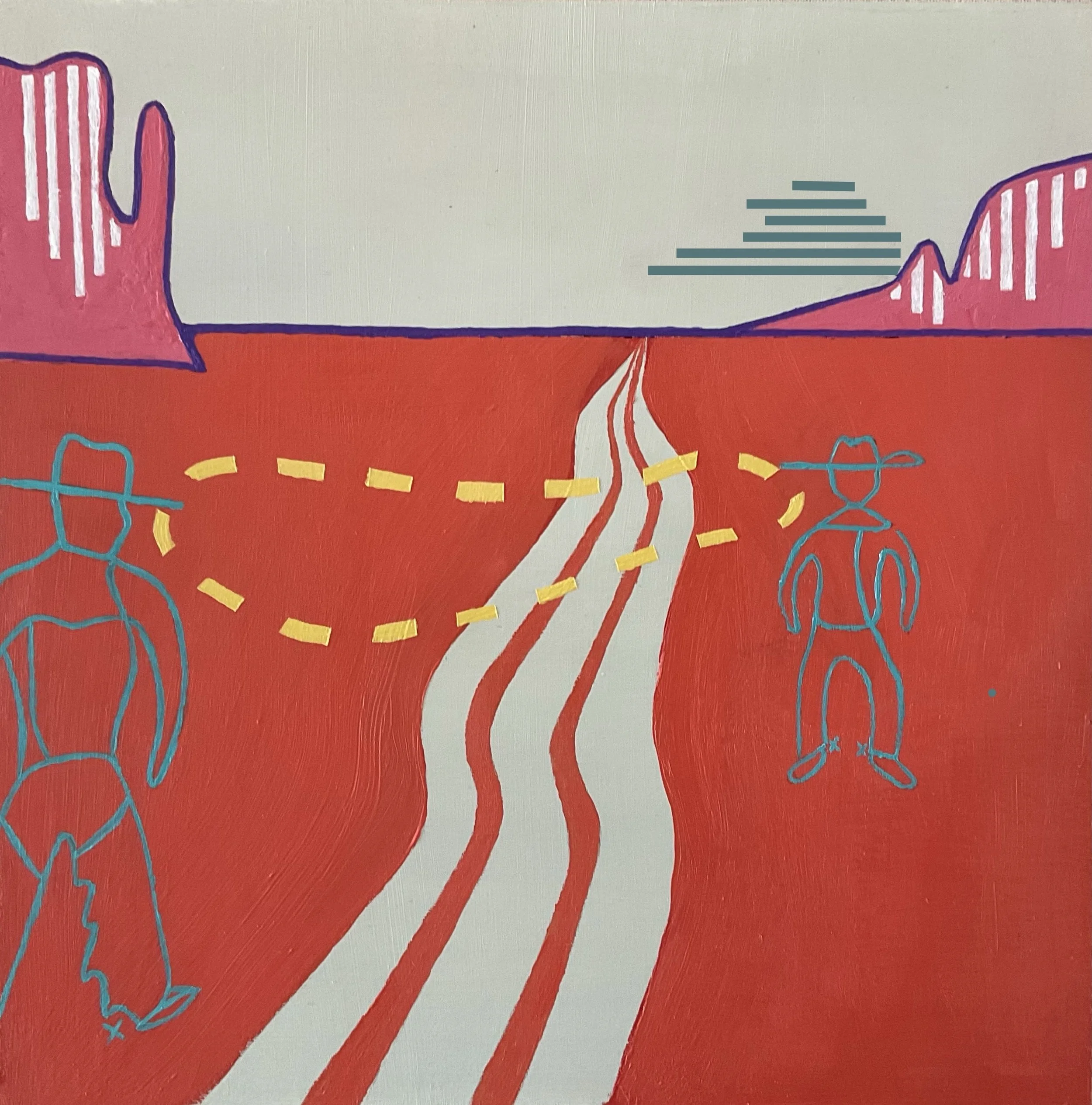 "UNTITLED COMMISSION", 10X10", ACRYLIC AND RESIN ON PANEL