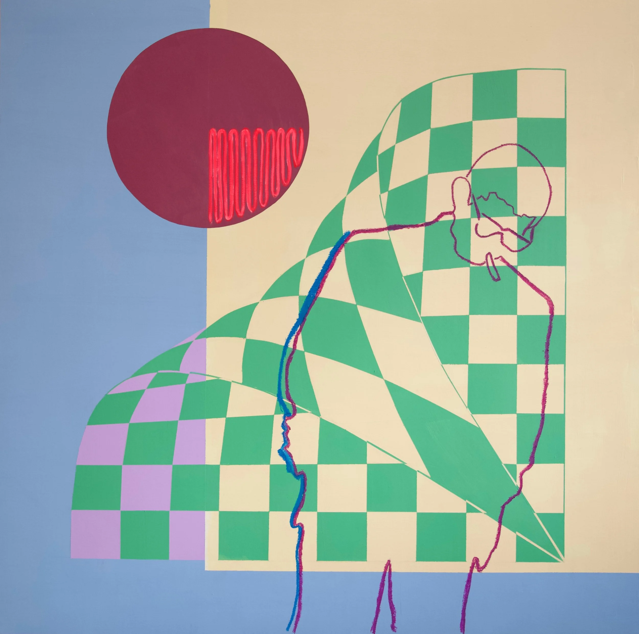 "RENAISSANCE MAN", 40X40", ACRYLIC ON PANEL 