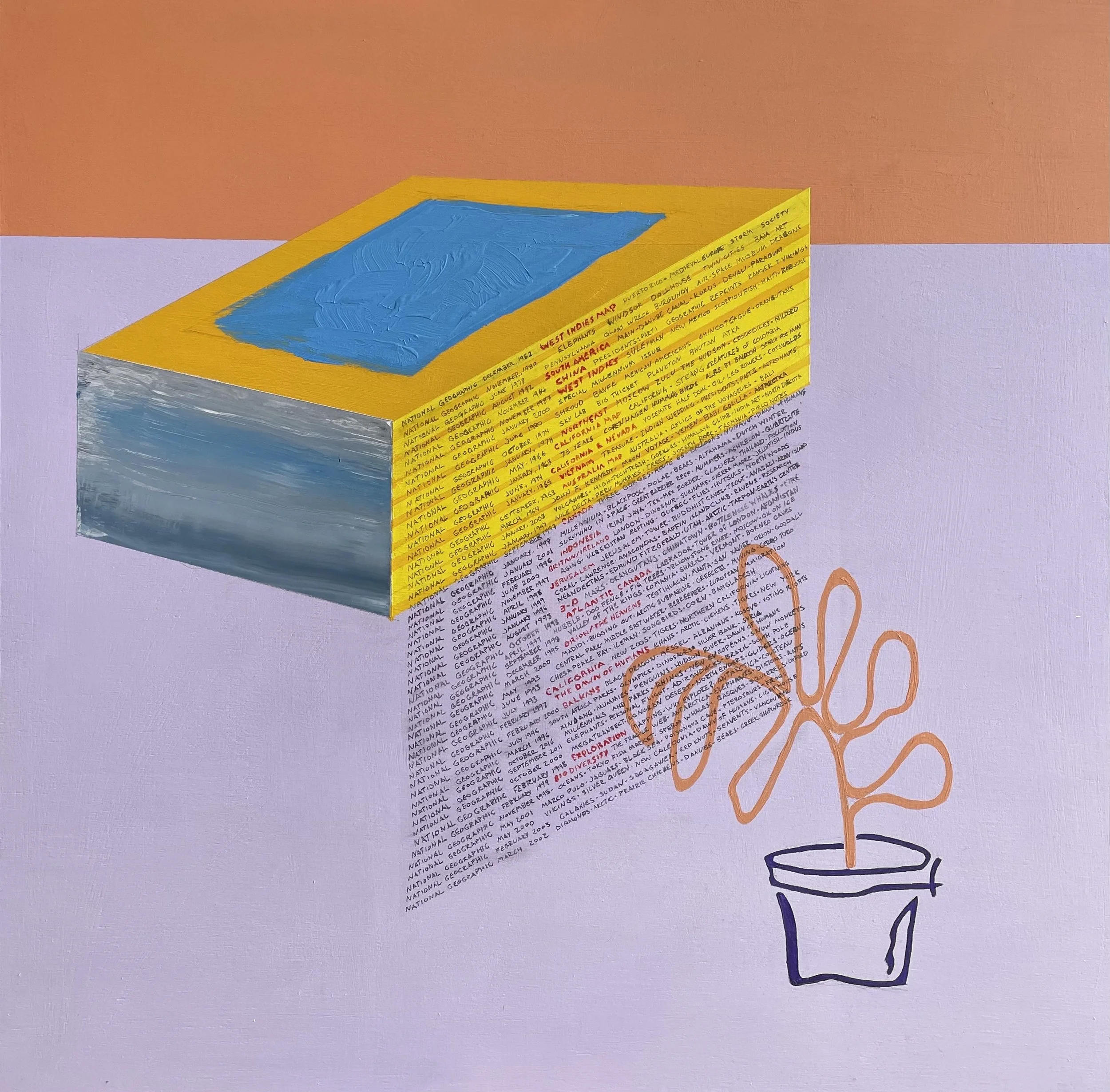 "VERSES FOR A CHANGING WORLD", 20X20", ACRYLIC AND RESIN ON PANEL