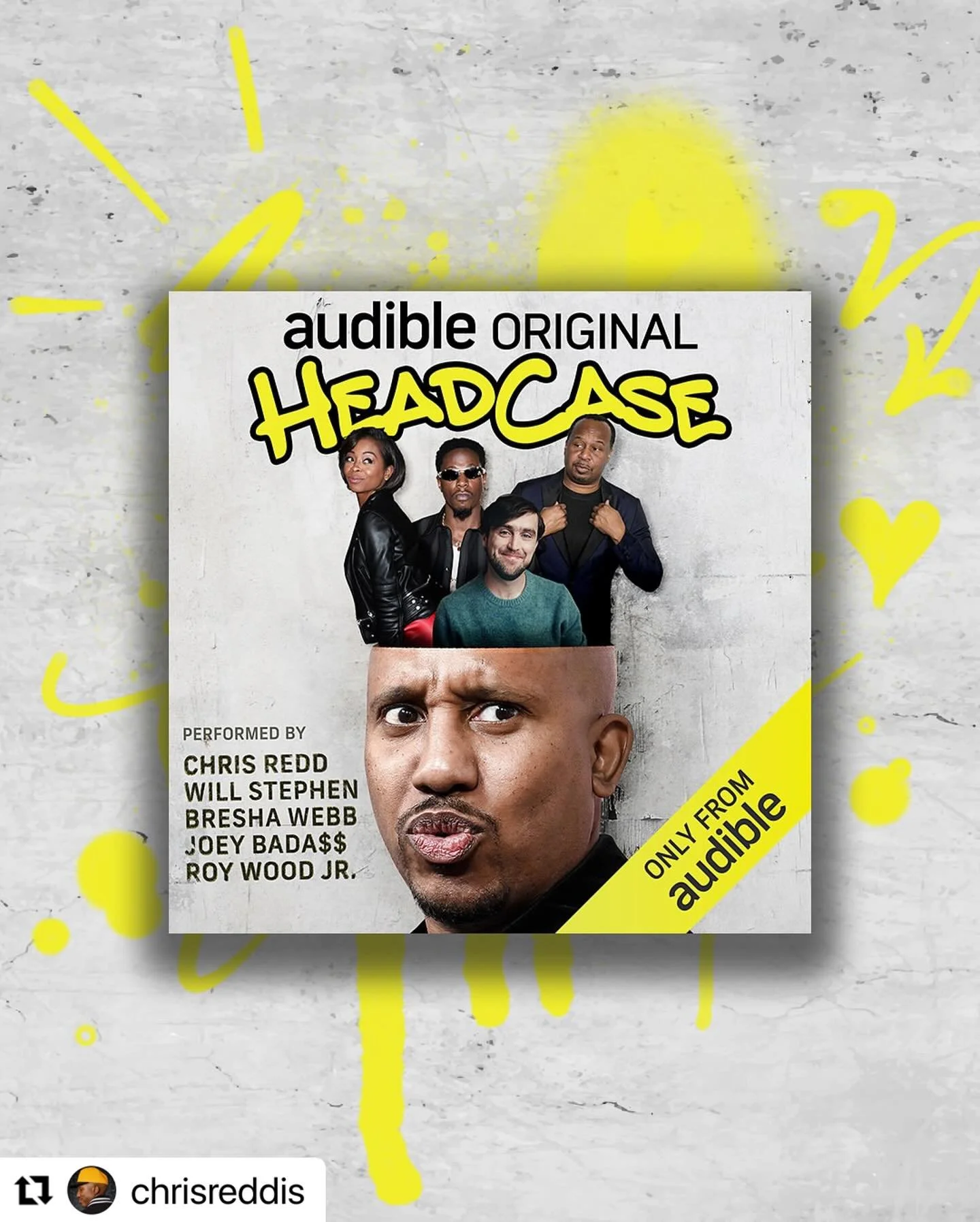 @jessecasemusic produced and mixed a bunch of tracks for king of comedy @chrisreddis and an absolutely insane cast. GO LISTEN.
・・・
#repost I&rsquo;m proud to present HEADCASE! My passion project I created with my guy @wmjstephen in the middle of my S