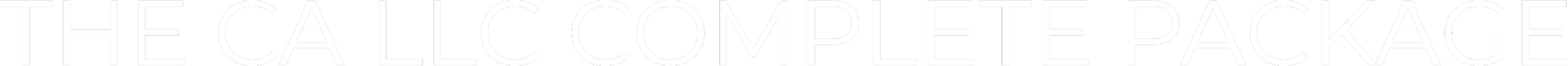 Text reading 'THE CA LLC COMPLETE PACKAGE' in white on a black background.
