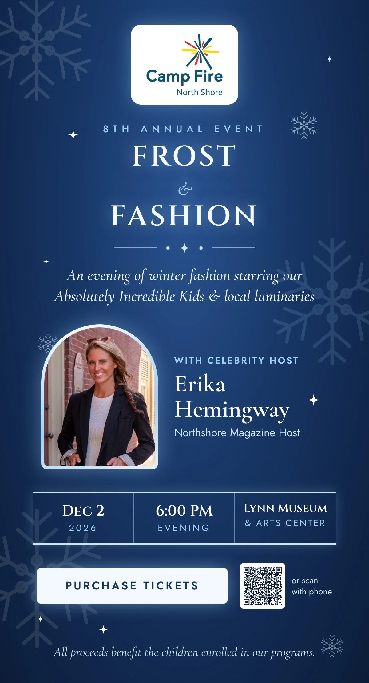 JOIN US FOR OUR FIRST EVER FASHION SHOW and SUPPORT CAMP FIRE NORTH SHORE