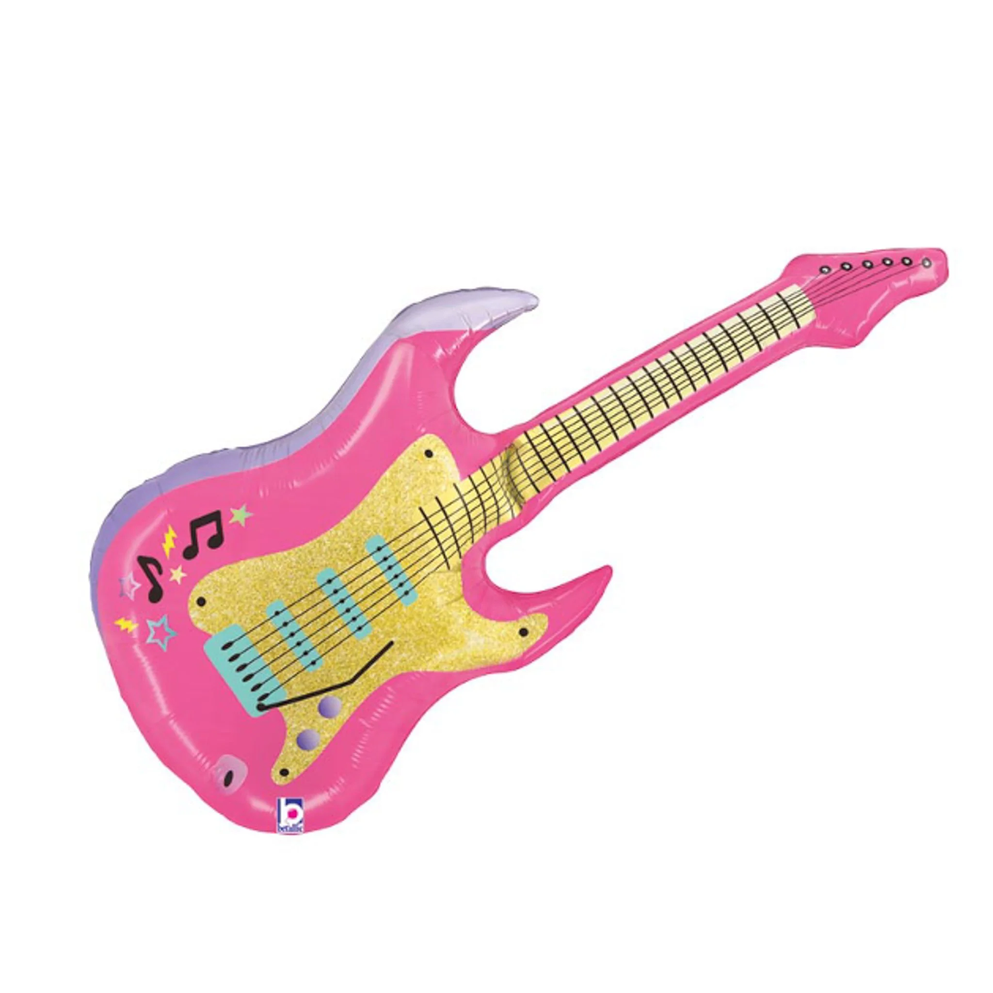 pink electric guitar