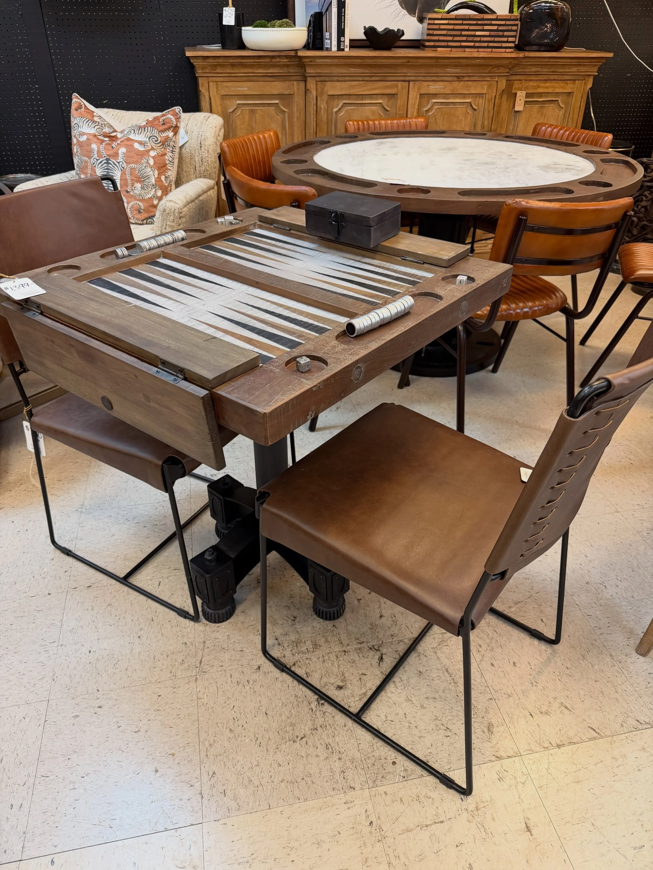 game night just got a whole lot better. 😮&zwj;🔥
our favorite game tables are officially back in stock &mdash; from poker nights to chess matches to backgammon battles, these pieces bring character and function to any space.
come check them out befo