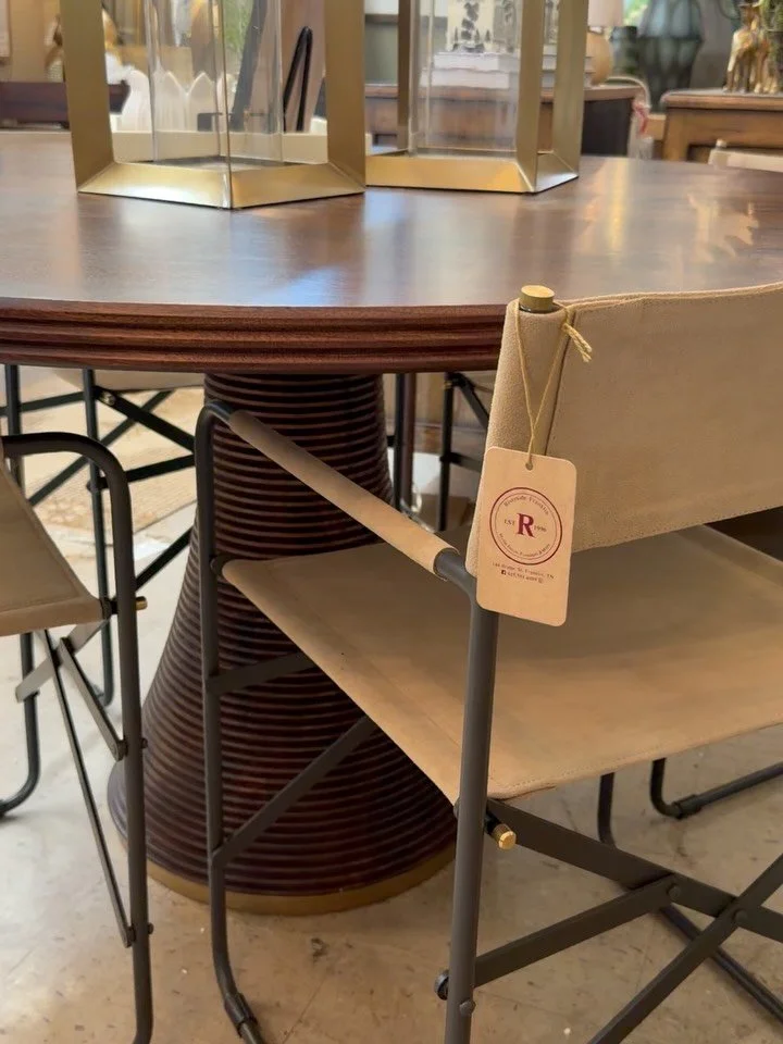 a dining table that makes a statement from every angle. ✨
our 54&rdquo; round dining table in Dark Sienna brings together sculptural design + modern elegance with its fluted pedestal base, rich wood tone, and subtle metal detailing. the perfect mix o