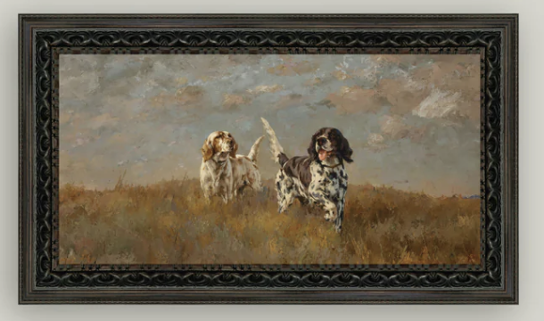 Hilltop Settlers Art - 12x7 Framed Print