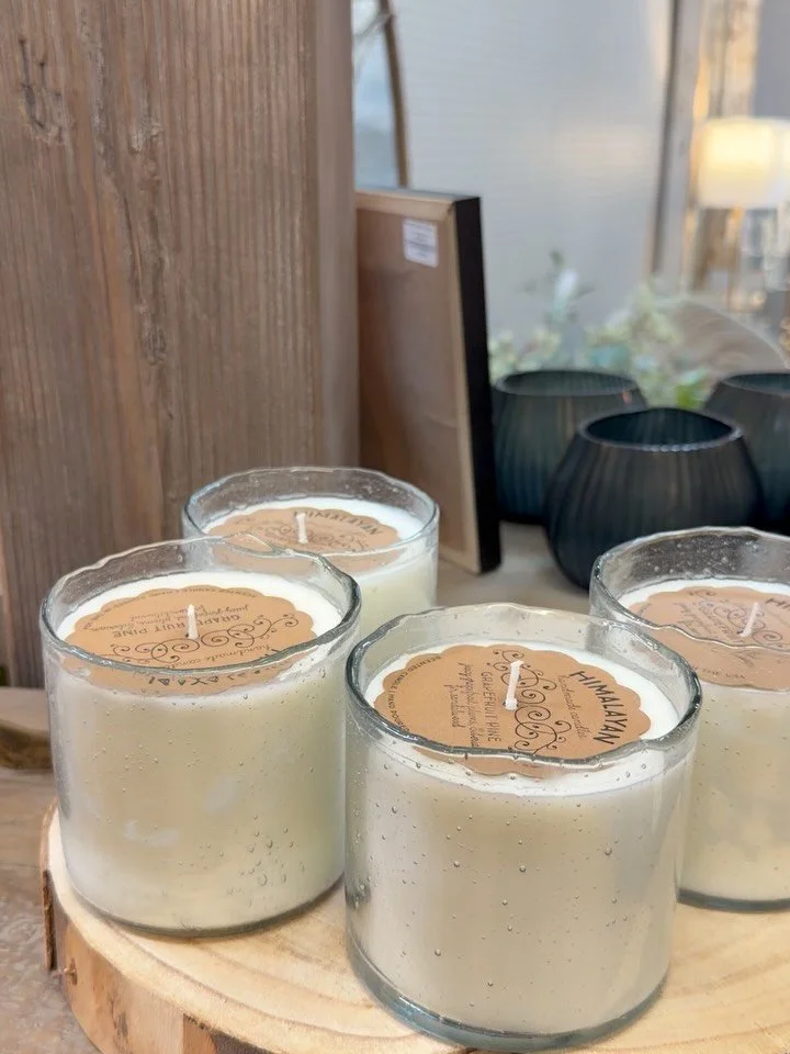 A little atmosphere goes a long way. 🕯️ We&rsquo;re excited to welcome Himalayan candles to Riverside Franklin. Hand-poured in textured glass, they look just as beautiful on a coffee table as they do lit at the end of the day. Come find your favorit