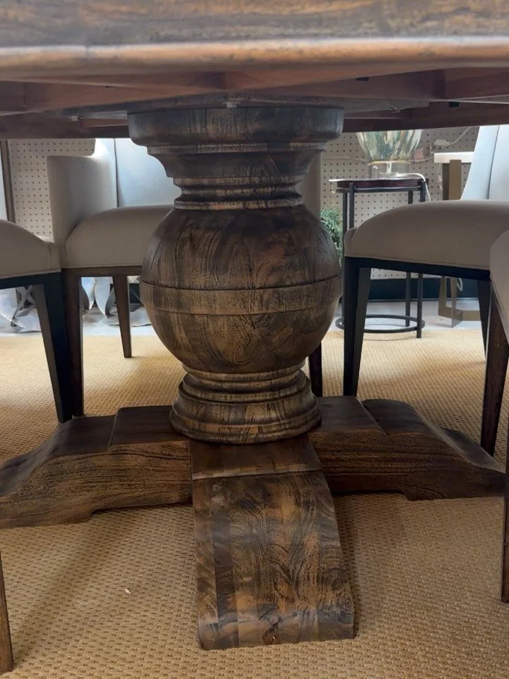 Back in stock and ready for gathering. 🤎
With its rich wood tones and beautiful grain, this 72-inch round dining table sets the scene for holiday gatherings, everyday dinners, and conversations that last long after the plates are cleared.
Come see i