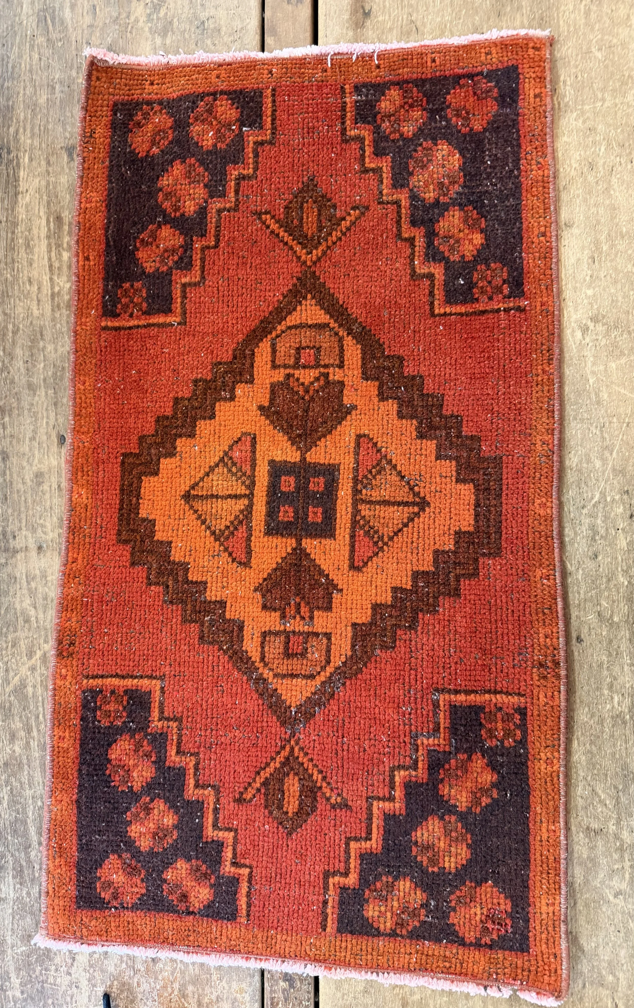 Handwoven Turkish Rug - Geometric Design