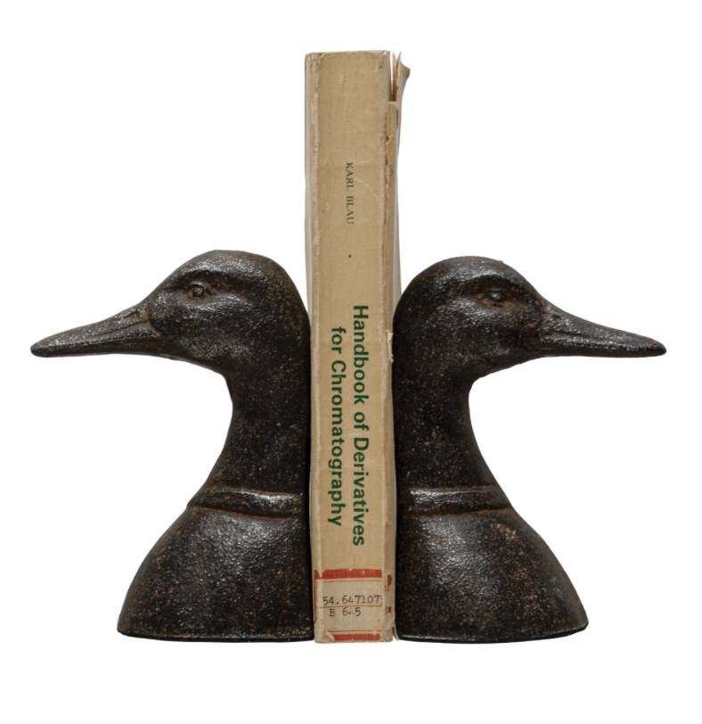 Cast Iron Duck Head Bookends