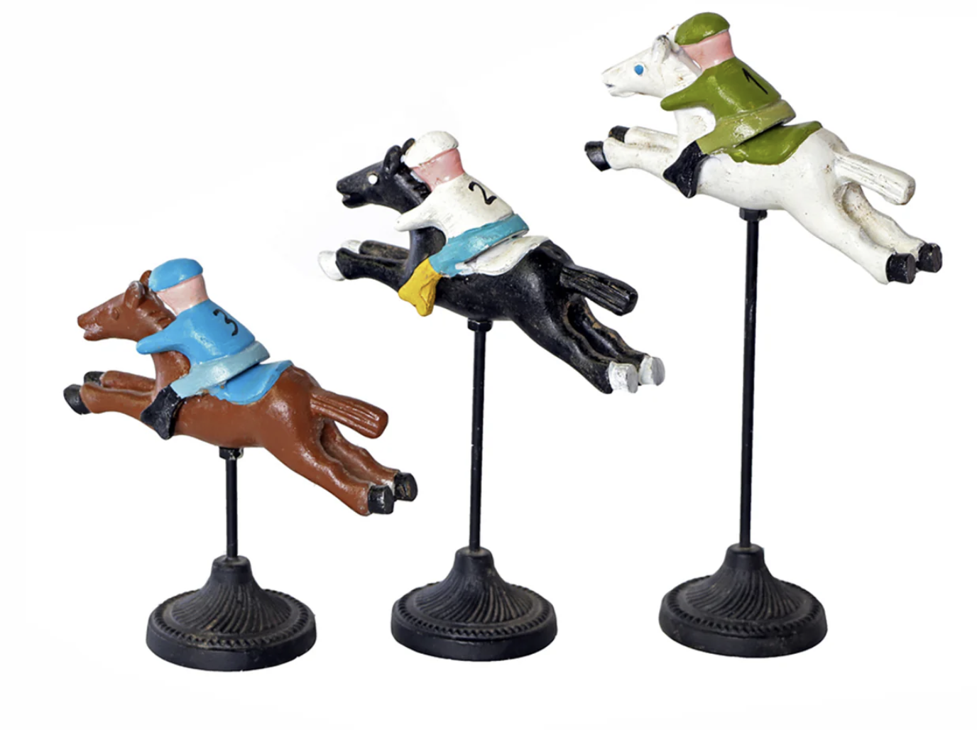 Horse and Jockey Decor Set of 3