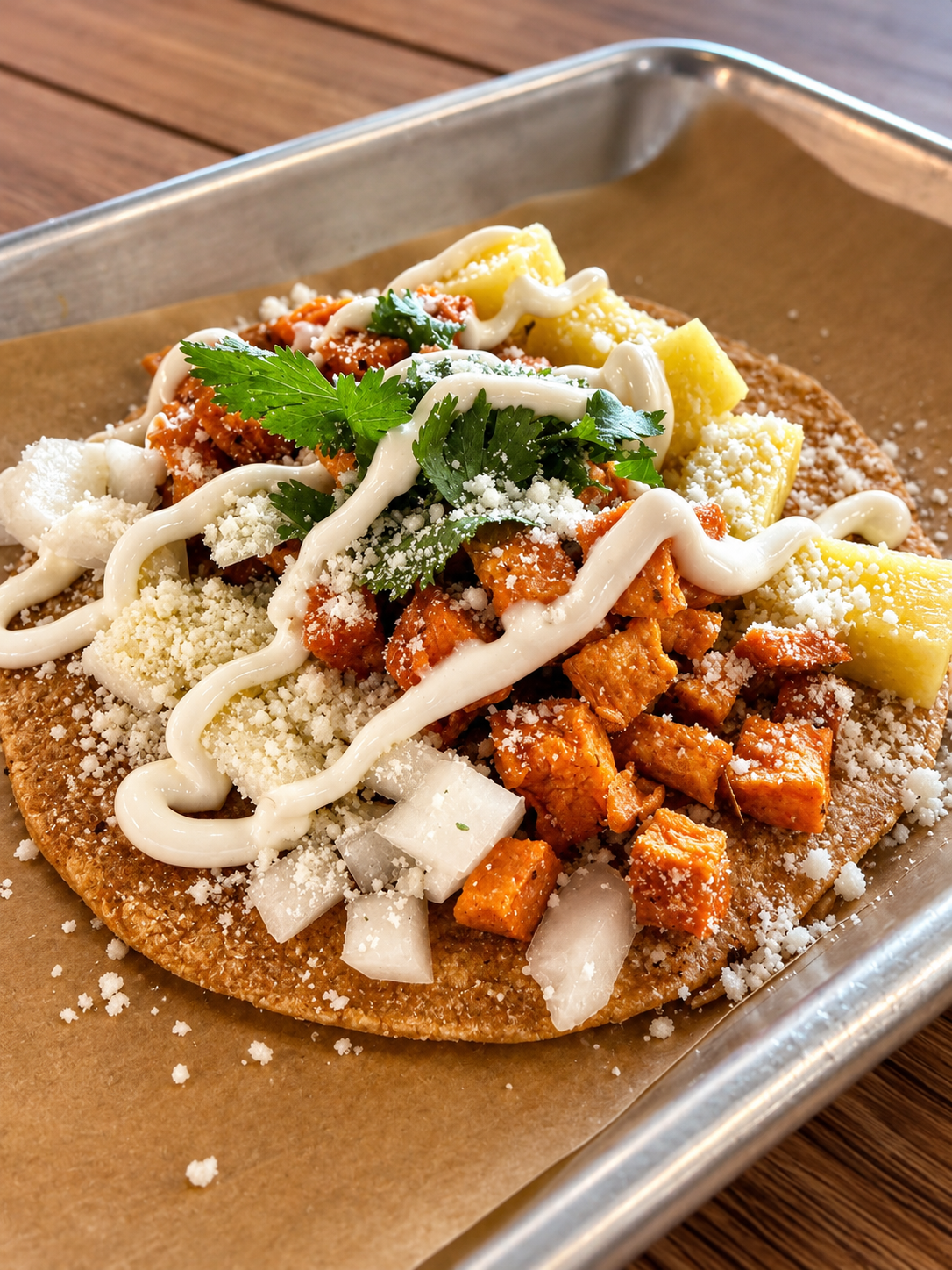 Sweet potato taco with pineapple