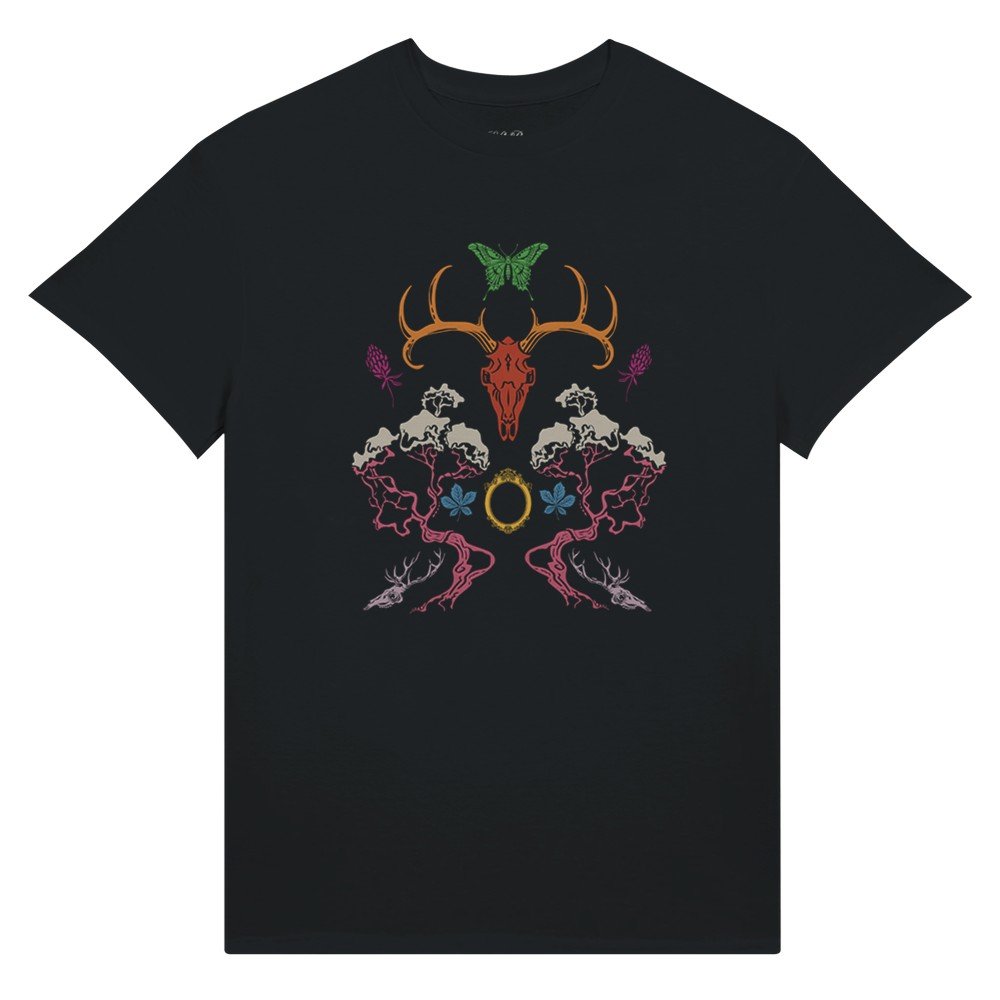 Red Stag Skull - Ultra Cotton Unisex Crewneck T-shirt