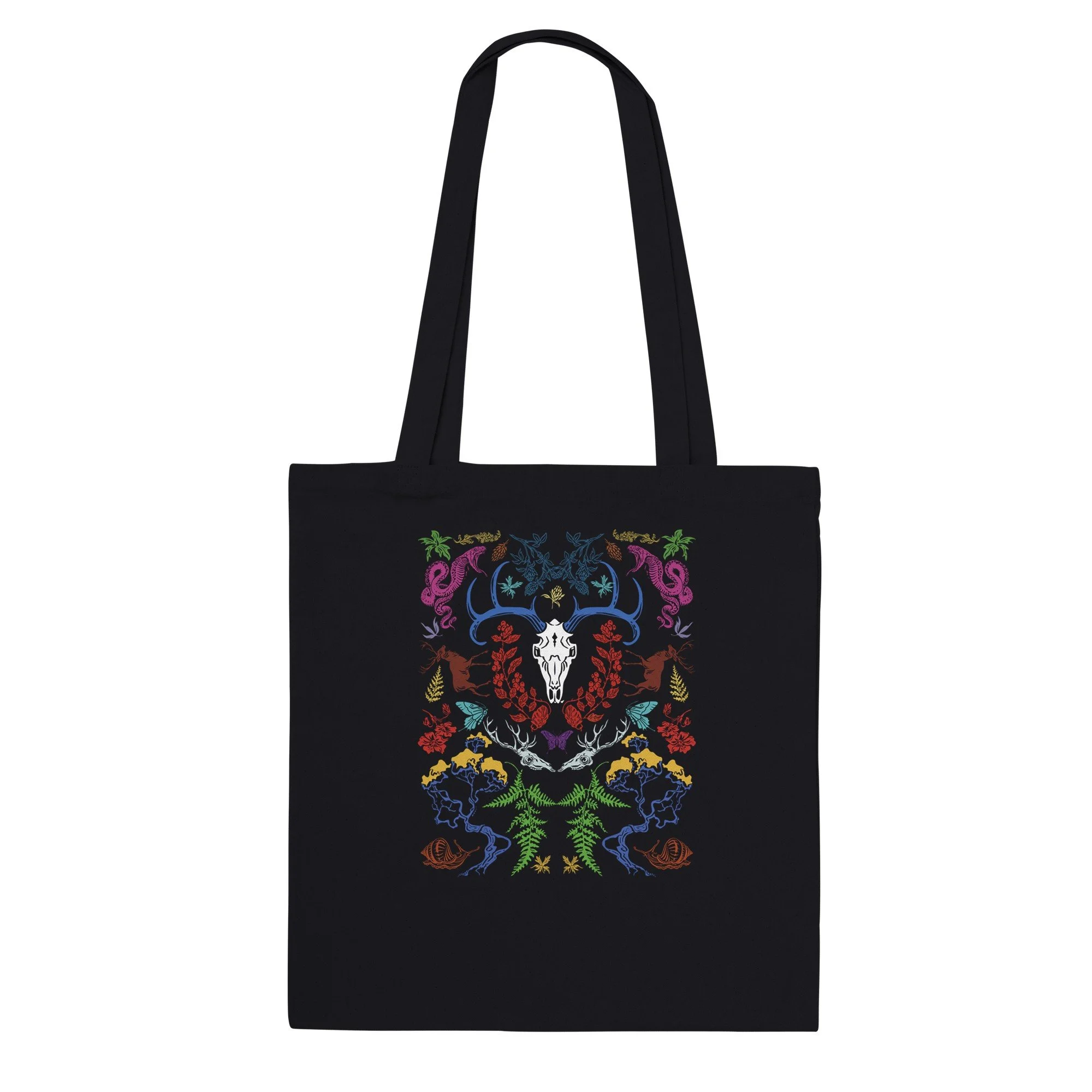 White Skull - Classic Tote Bag Black