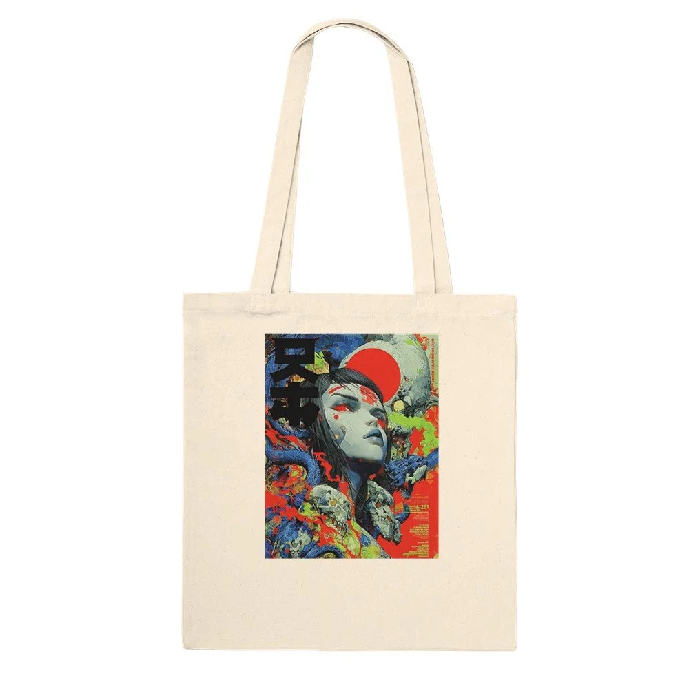 Samurai 005 - Premium Tote Bag Natural
