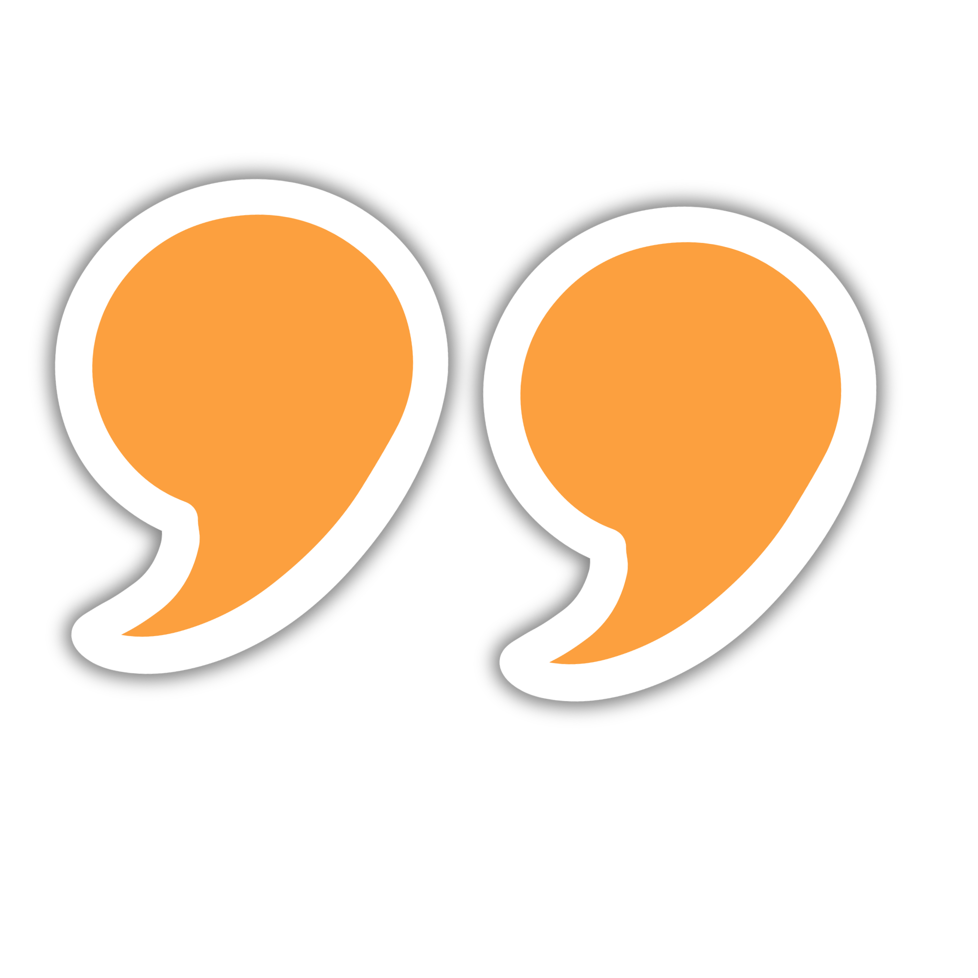Close-up of two orange-colored raw eggs in white-bordered orange speech bubbles on a black background.