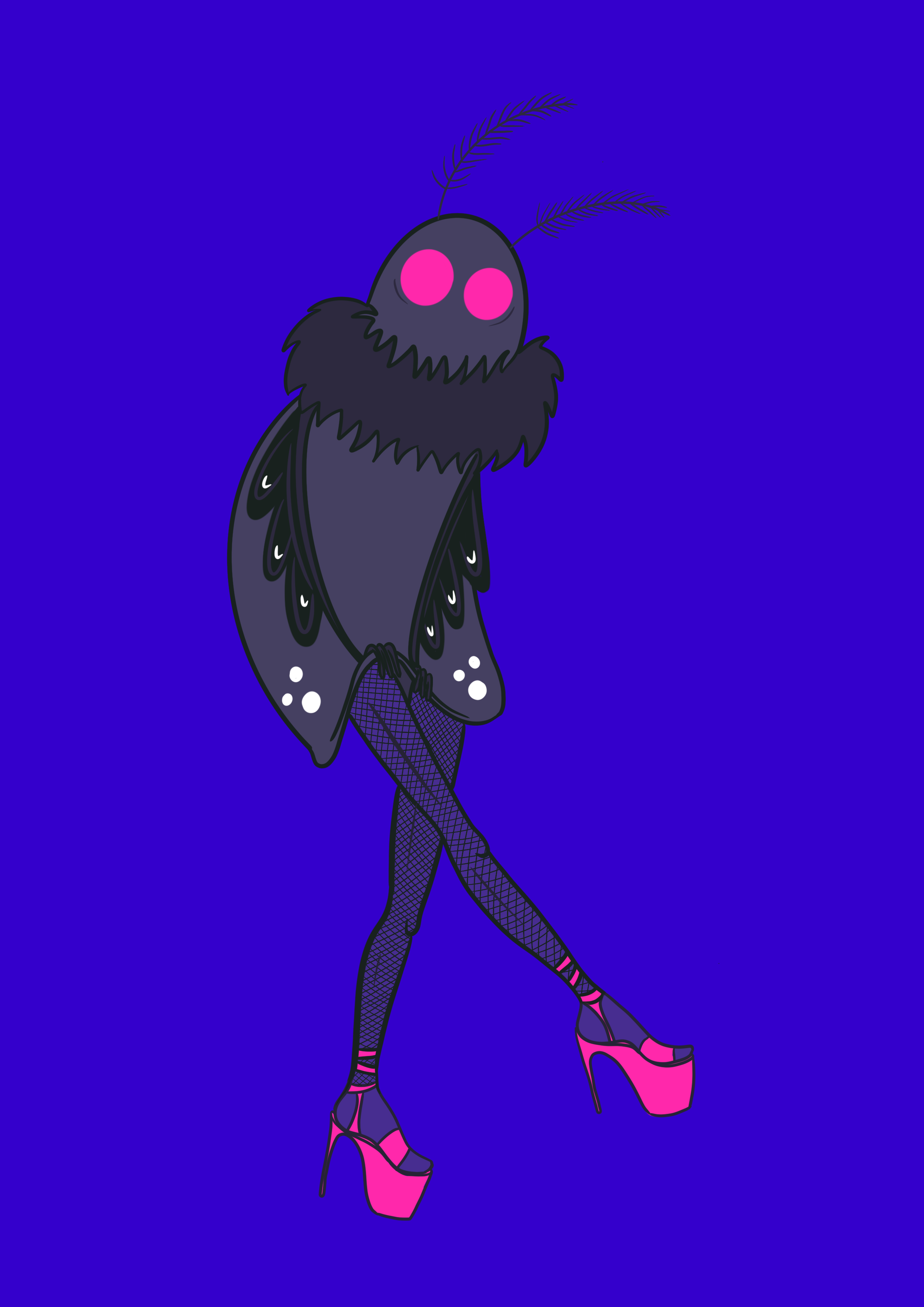 Miss Mothman 4x6" print