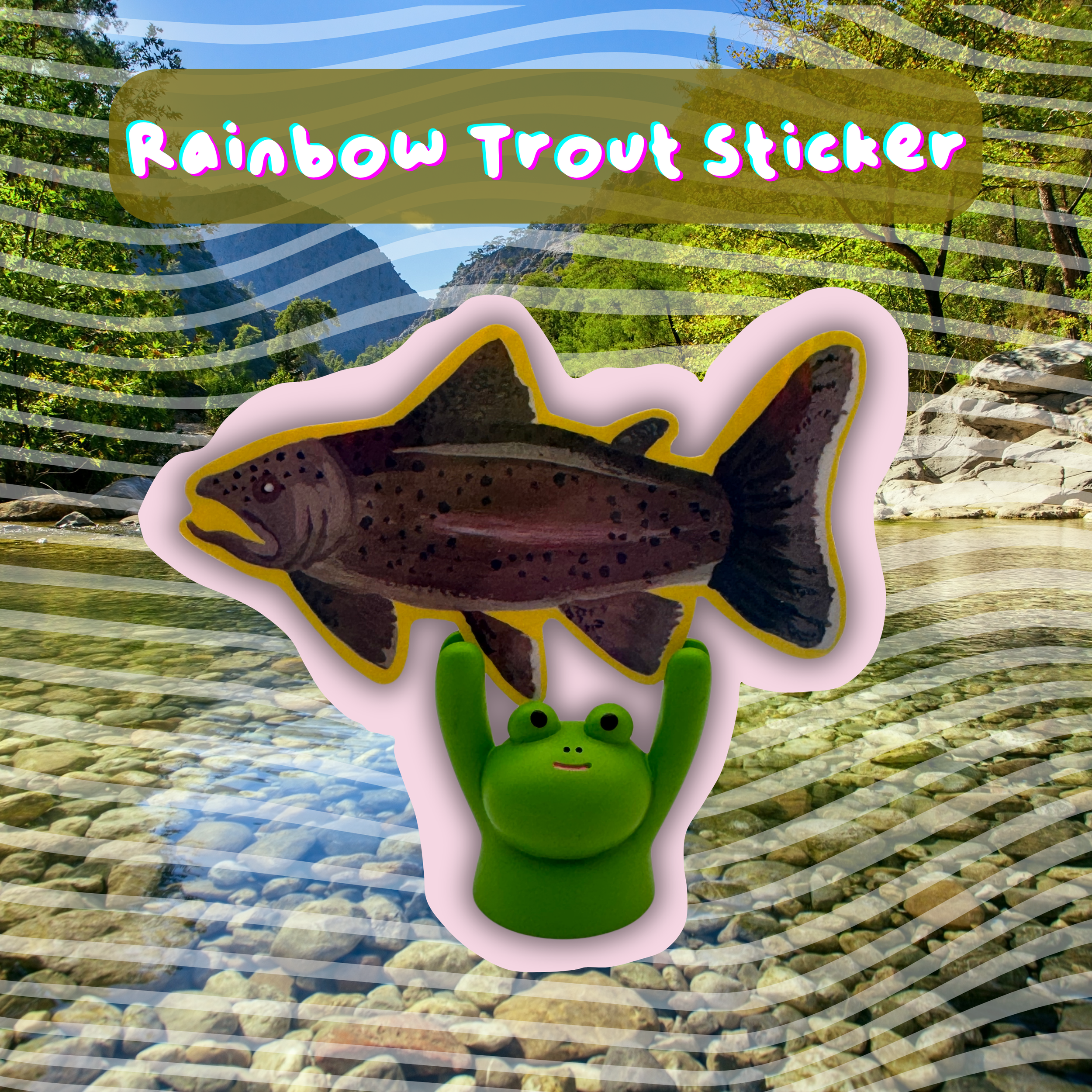 Rainbow Trout 2" Sticker