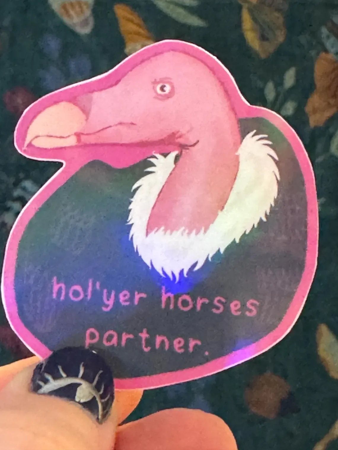 Hol'yer horses partner vulture 2x2" sticker