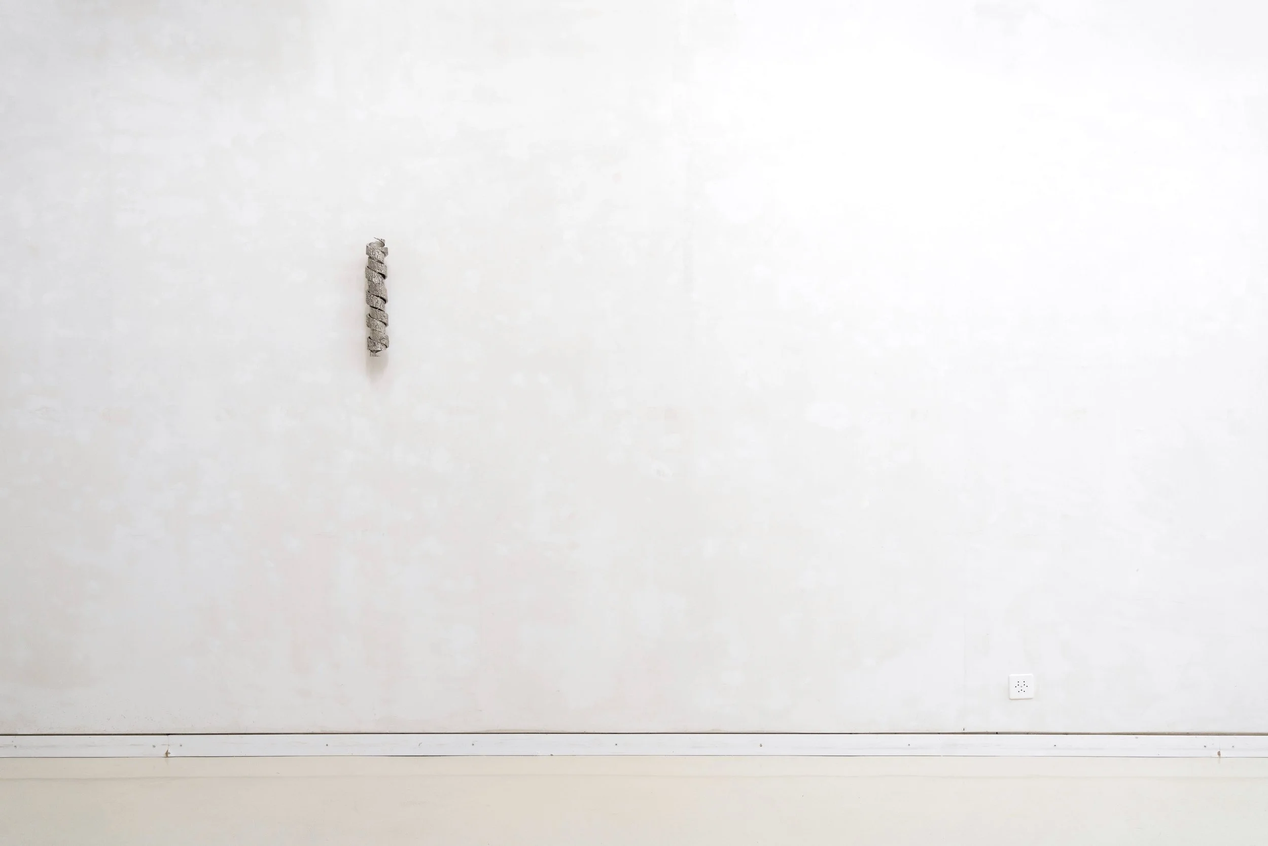 Untitled (Embrace), 40cm x 8cm x 7cm,  cast tin, steel, 2025