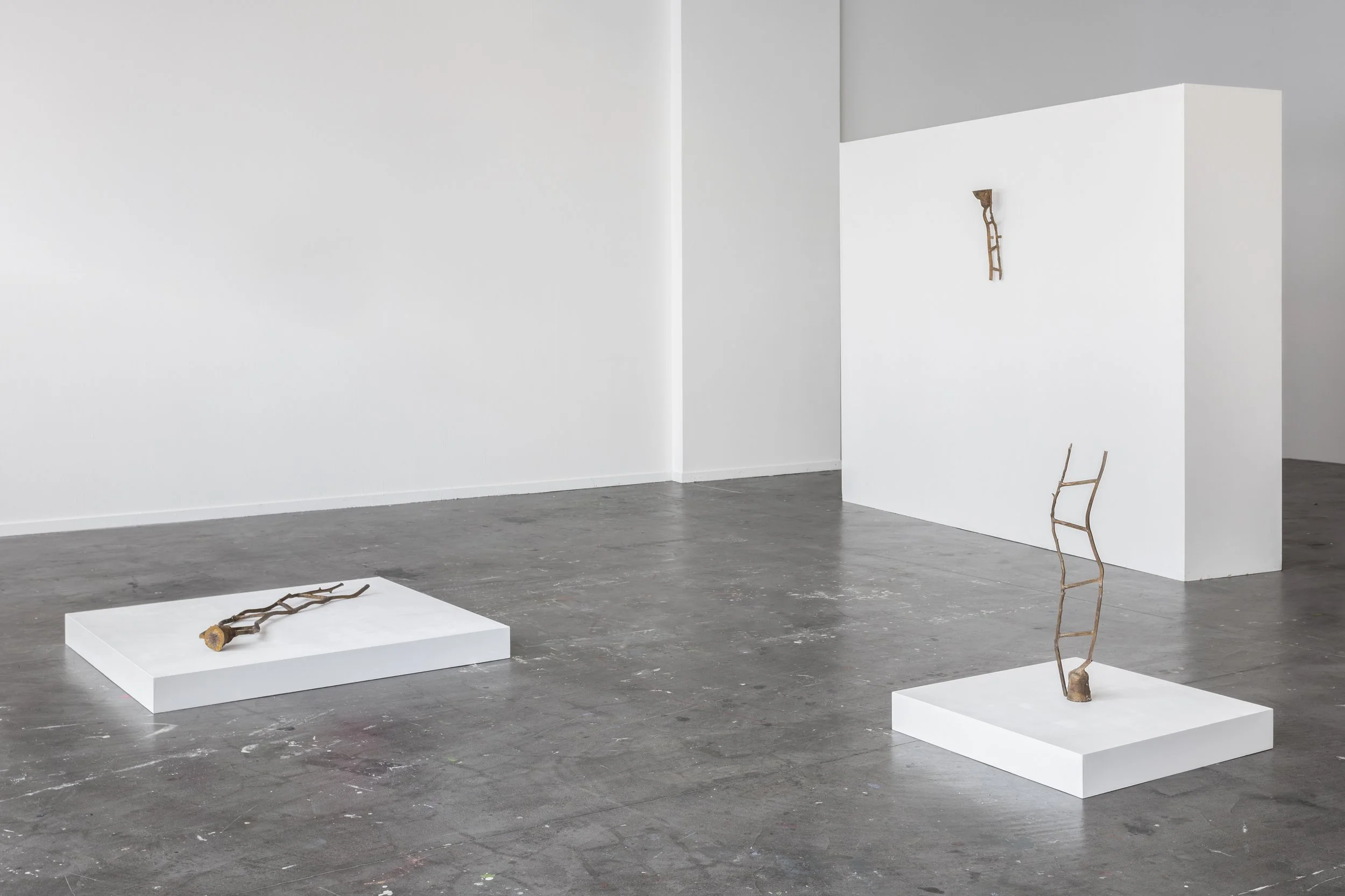 Support Structures (Twins I-III), 
110cm x 17cm x 5cm,
75cm x 15cm x 5cm,
43cm x 12cm x 5cm,
bronze with gating system
