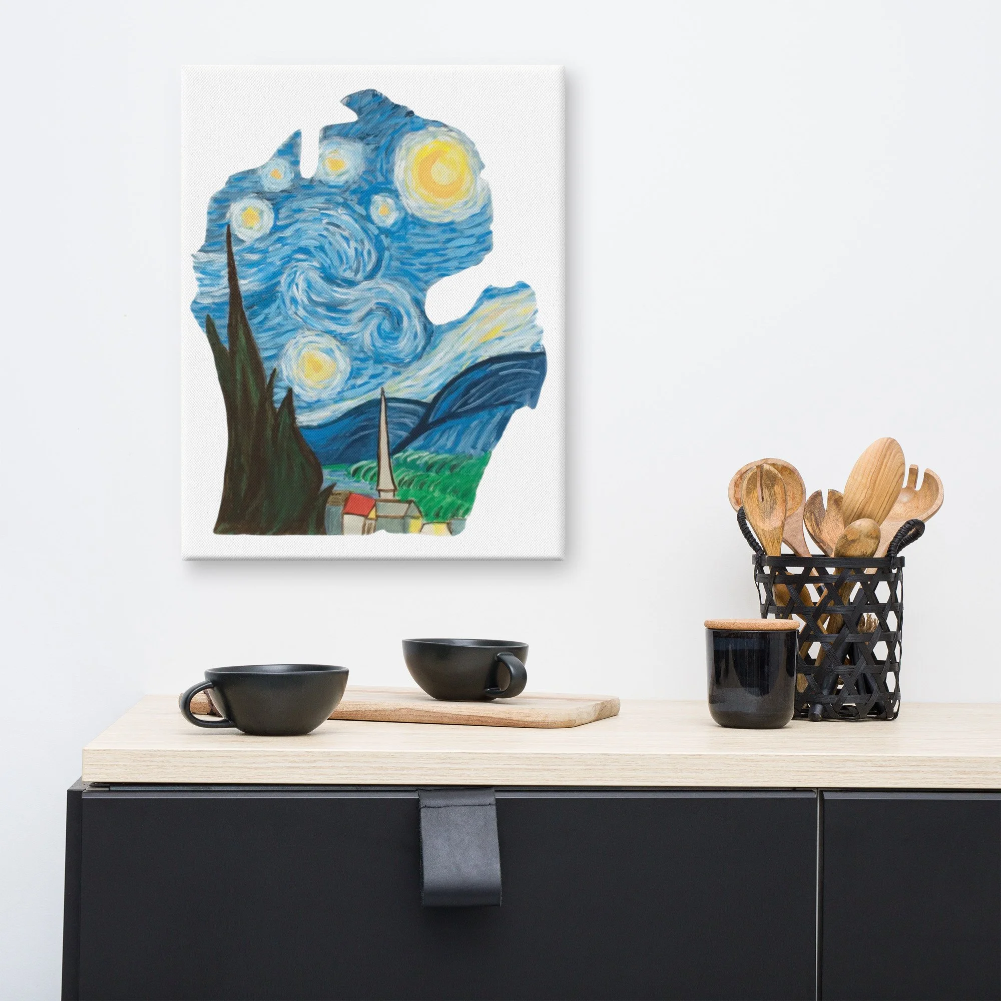 Starry Night Michigan Canvas