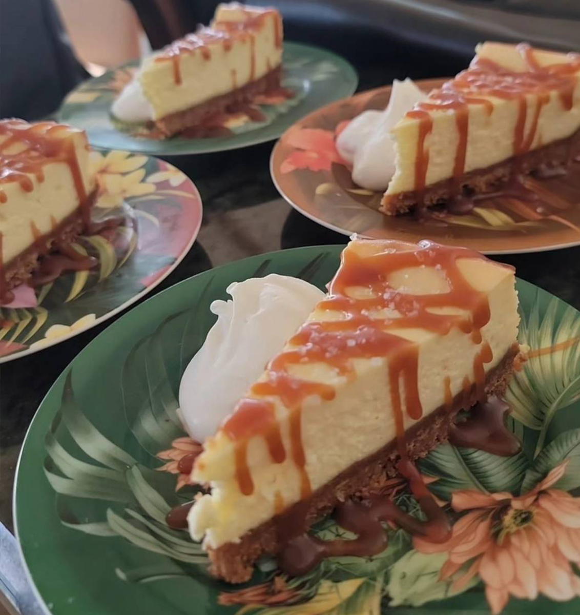 Sea Salt Caramel Cheesecake Slices