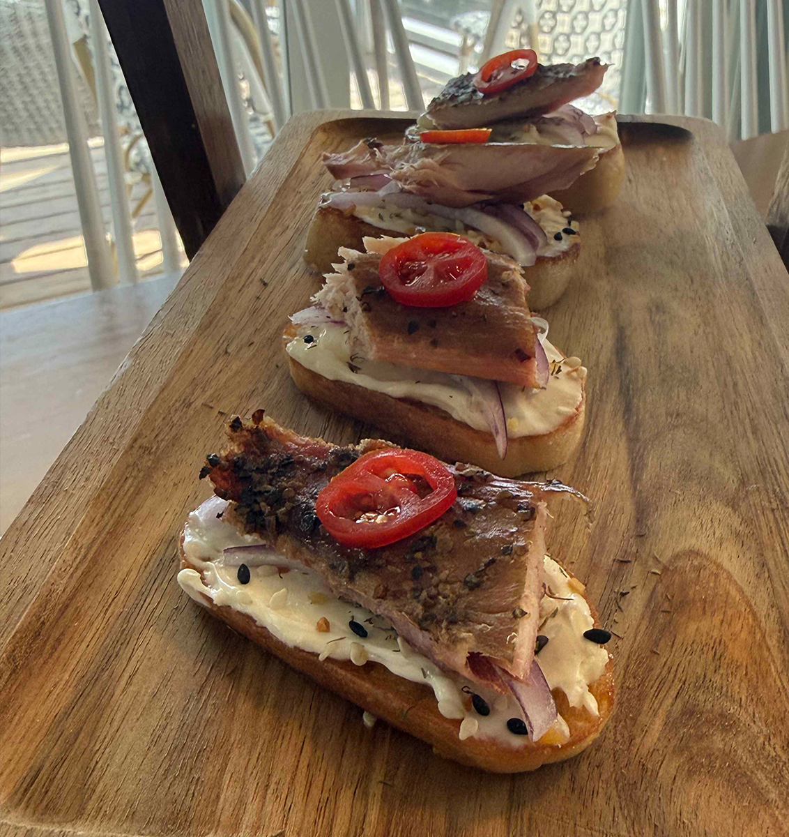 Smoked Mullet Canapes
