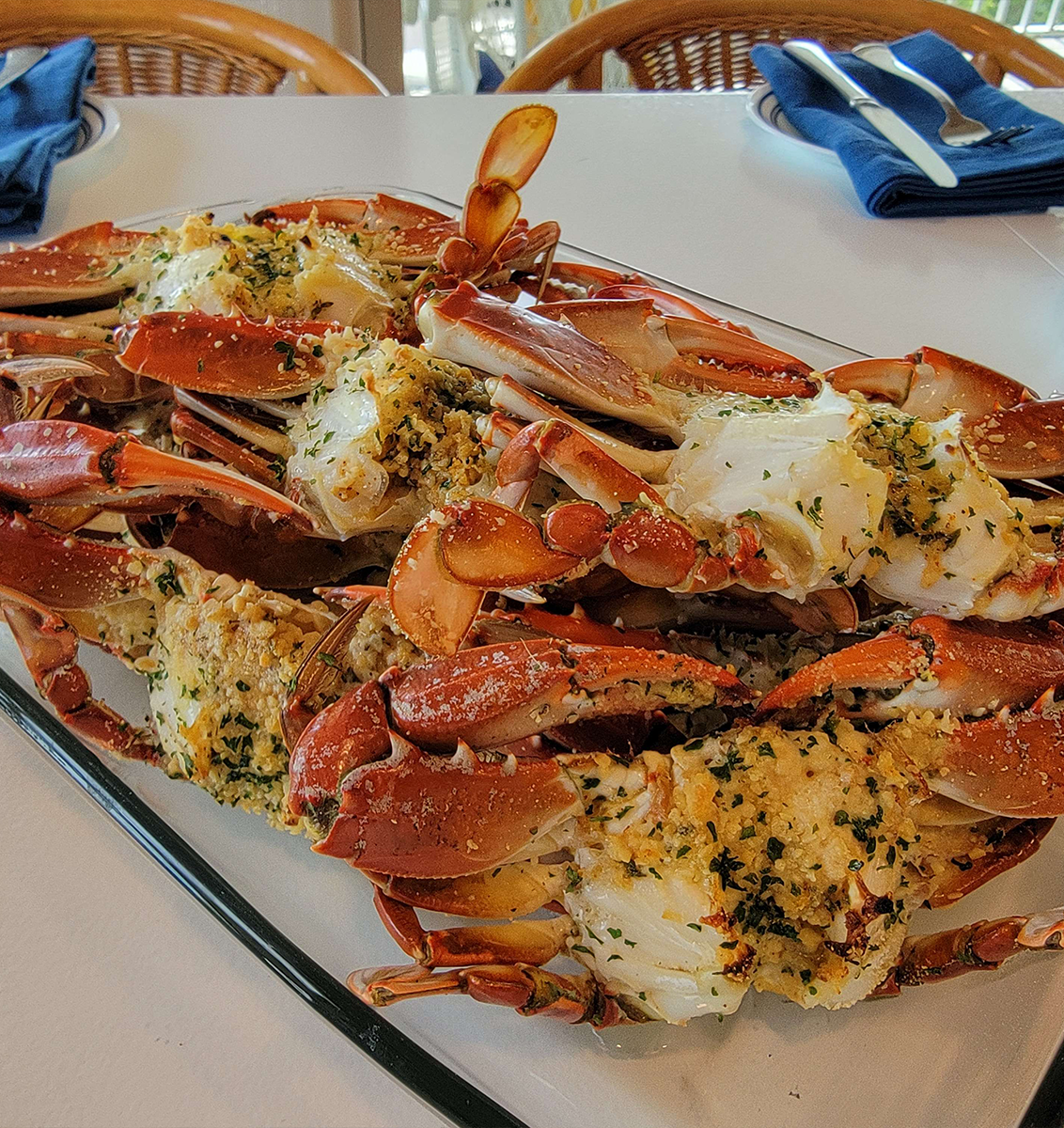 Broiled Blue Crabs