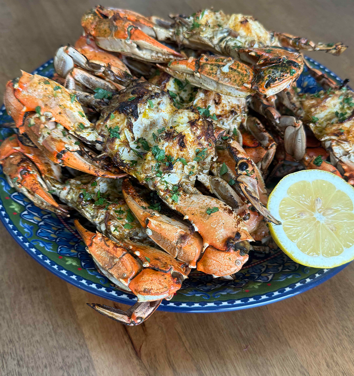 Broiled Blue Crabs