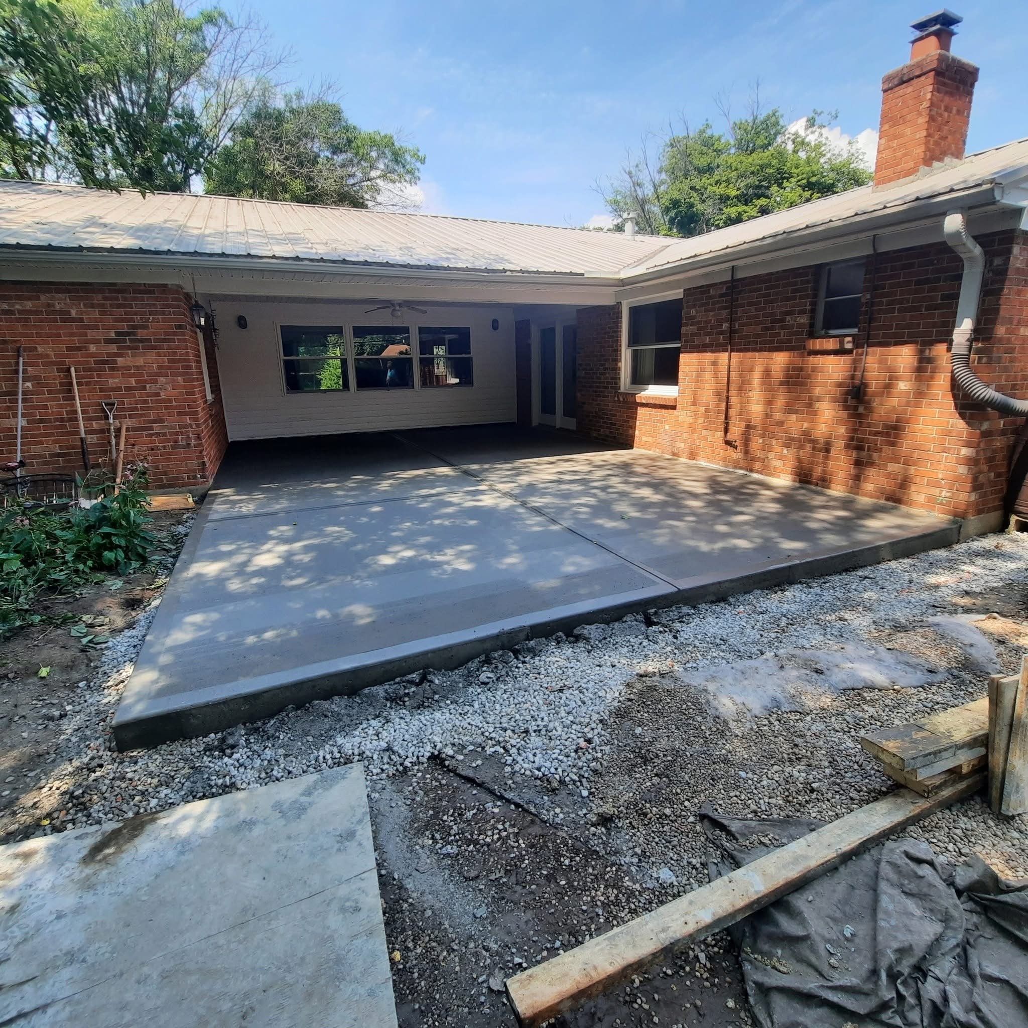 Springboro patio transformation after