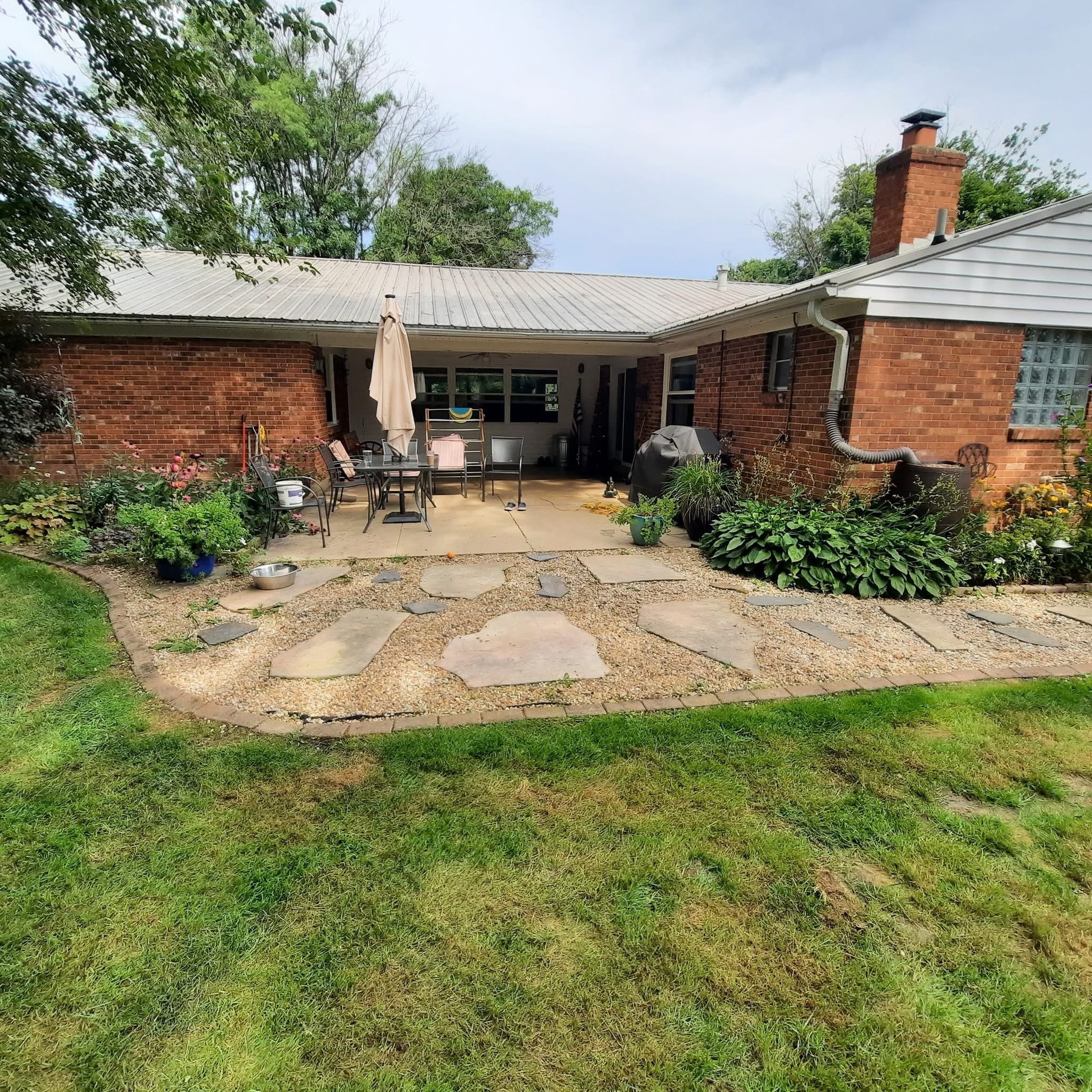 Springboro patio transformation before