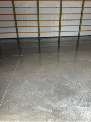 Springboro barn concrete flooring closeup before